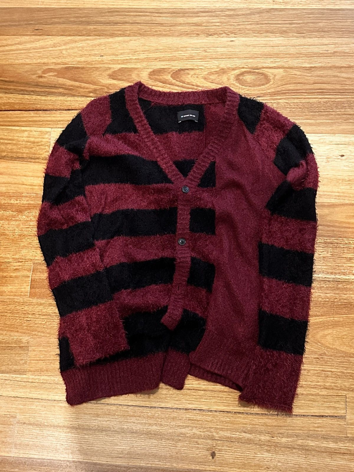 Diet Butcher Slim Skin Uneven black and red knitted cardigan Size US XL / EU 56 / 4 - 1 Thumbnail