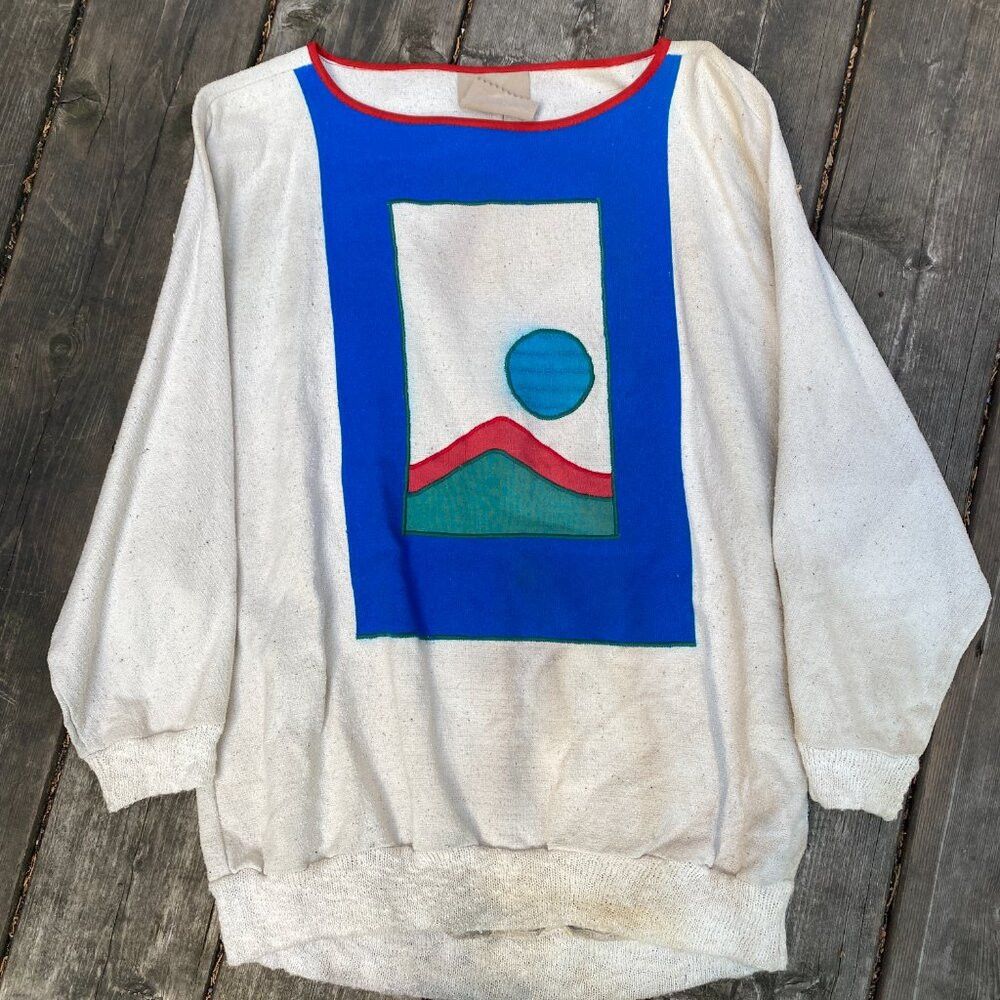 Vintage Vintage 50s Canvas Embroidered Crewneck Sweater Large Distr Size US M / EU 48-50 / 2 - 5 Thumbnail