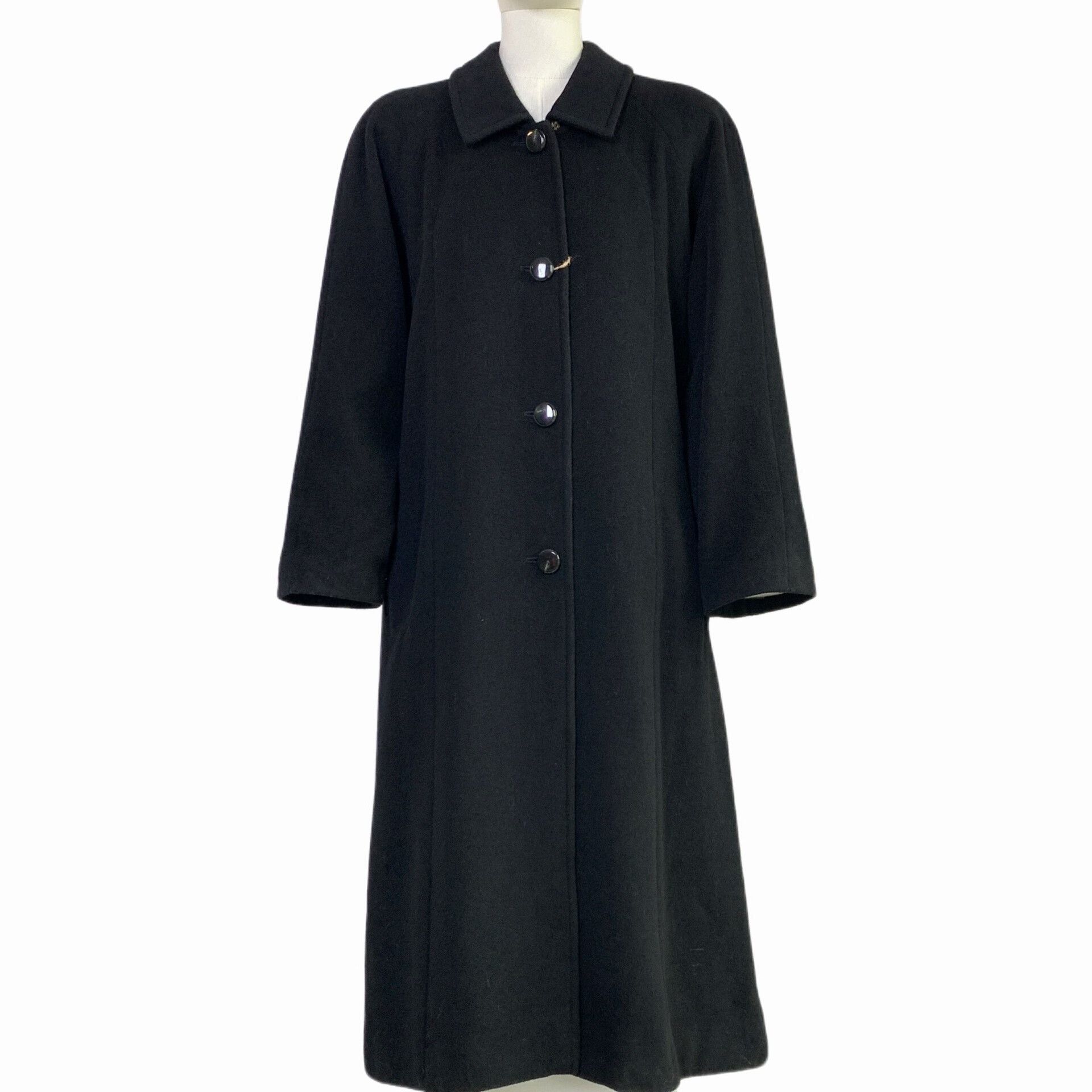 Other Black Cashmere Overcoat with Collar Size L / US 10 / IT 46 - 1 Thumbnail