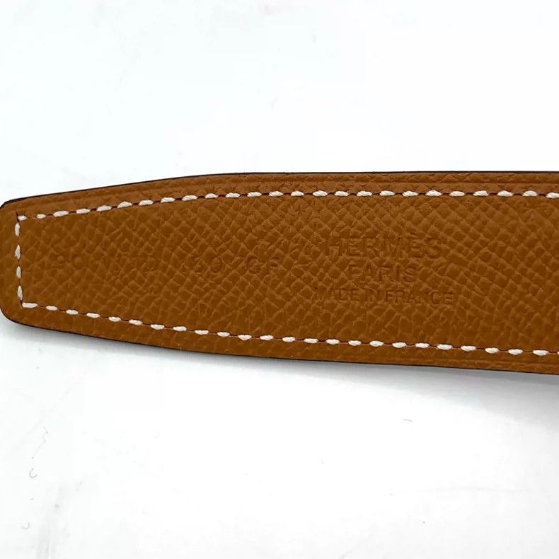 Hermes Hermes Black Leather Belt with Logo-2506 Size ONE SIZE - 4 Thumbnail