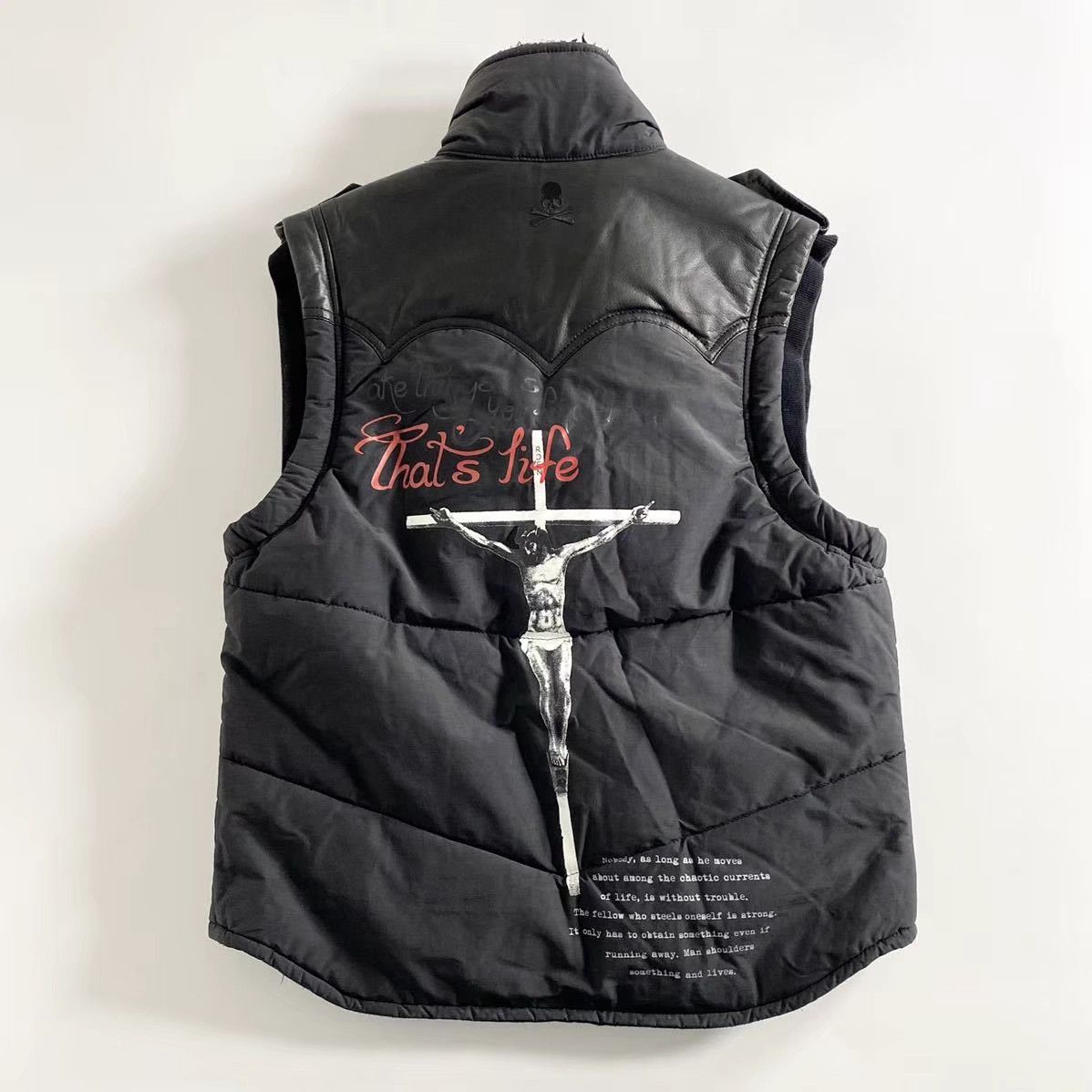 Roen Roen Panel Crystal Skull Thinsulate Fur Vest K11 Size US M / EU 48-50 / 2 - 2 Thumbnail