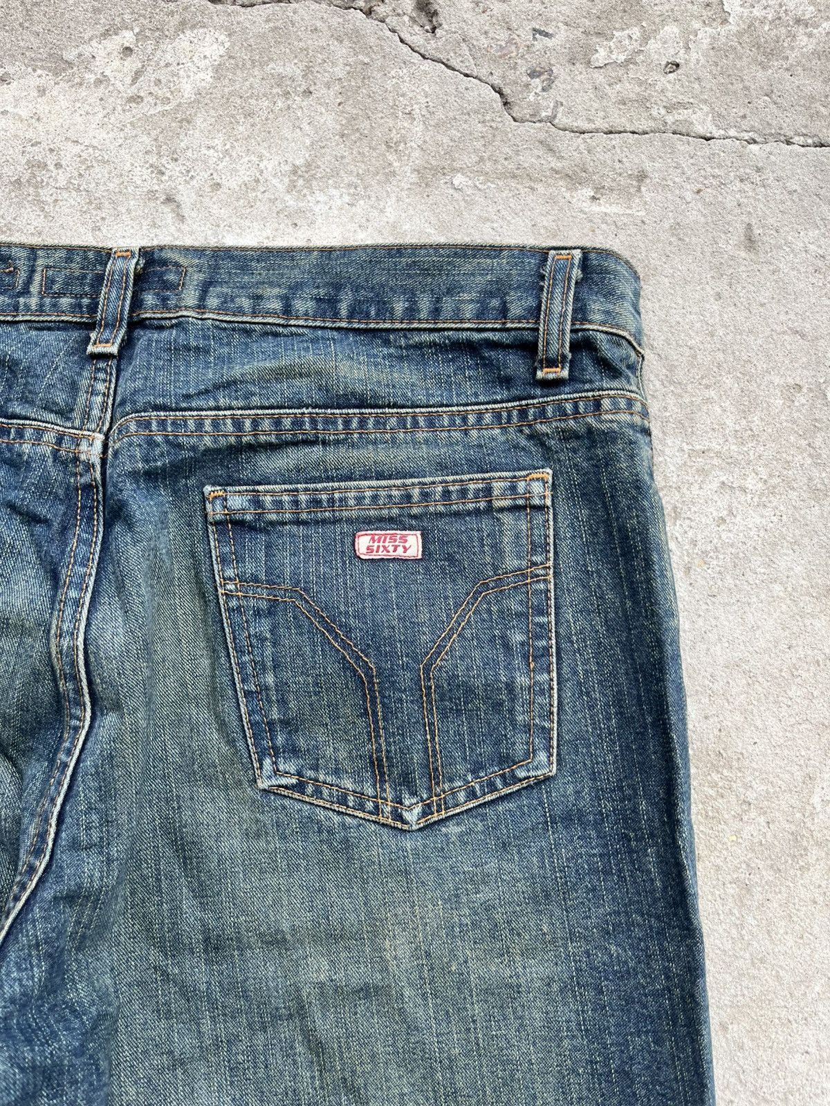 Miss Sixty Flared Miss Sixty Dirty Faded Denim Pants Jeans Y2K Japanese Size 32" / US 10 / IT 46 - 13 Thumbnail