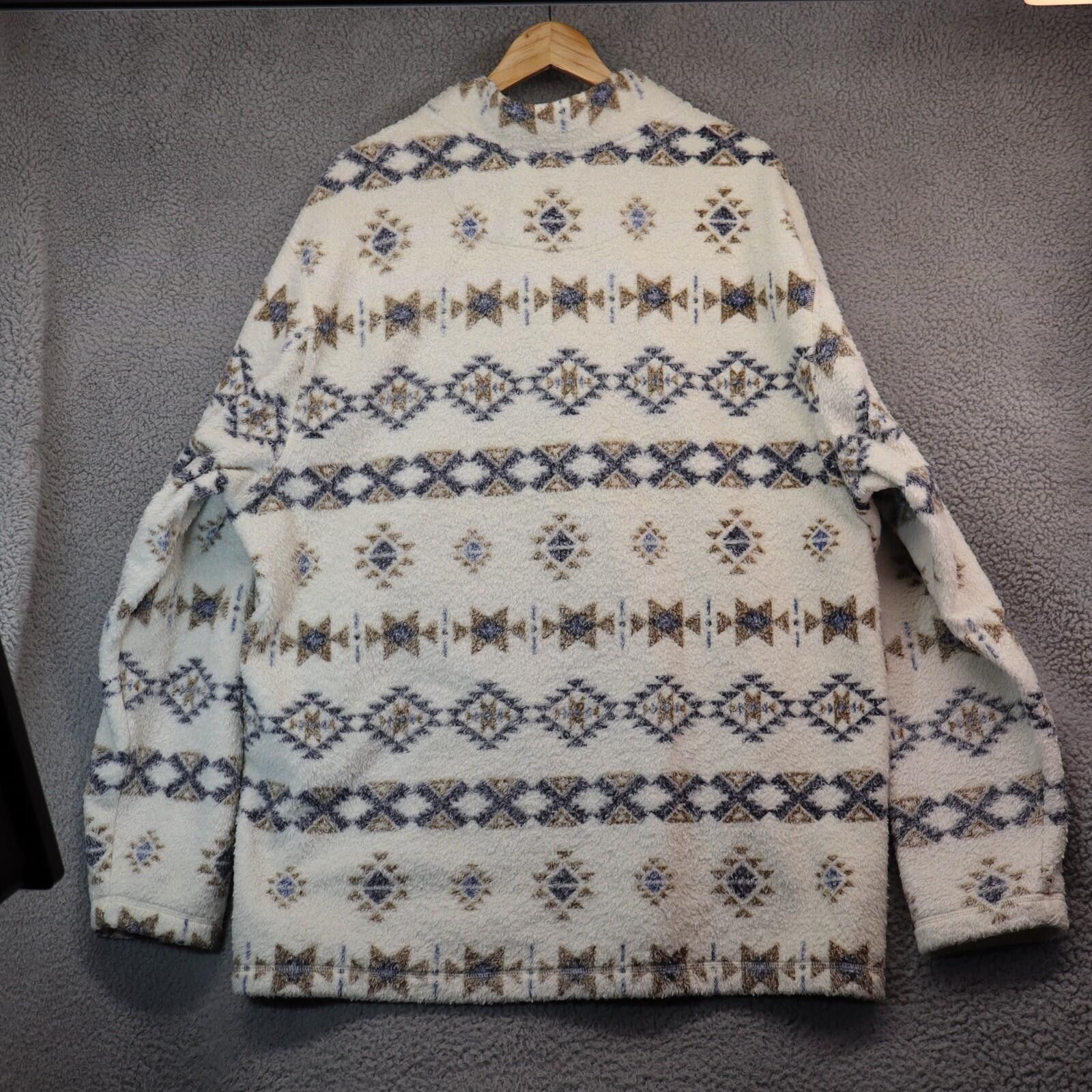 The Row Men 3XT Aztec Sweatshirt 1/4 Snap Lodge Ski Mountain ROWM Size US XXL / EU 58 / 5 - 9 Thumbnail