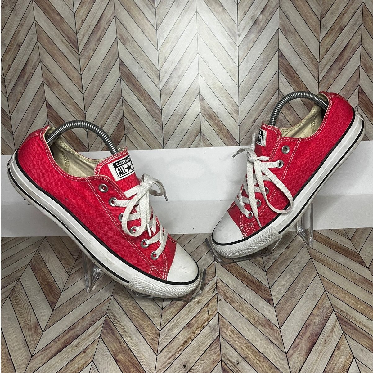 Converse Converse Chuck Taylor All Star Low Canvas Sneakers Red M7/W9 Size US 9 / IT 39 - 2 Thumbnail