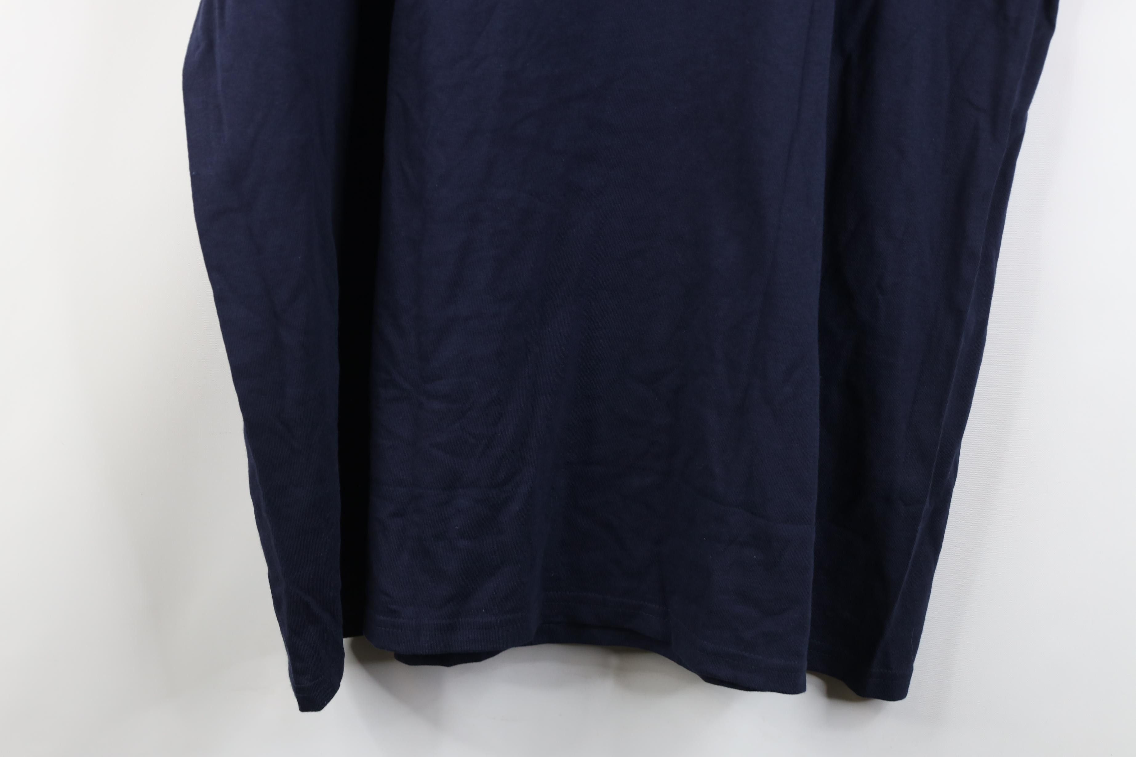Polo Ralph Lauren Deadstock Vintage 90s Ralph Lauren Center Logo T-Shirt Blue Size US XXL / EU 58 / 5 - 12 Thumbnail