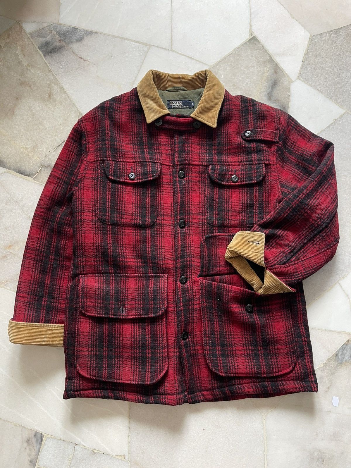 Polo Ralph Lauren 90s Polo Ralph Lauren Buffalo Plaid Heavy Wool Jacket 96 Size US L / EU 52-54 / 3 - 3 Thumbnail