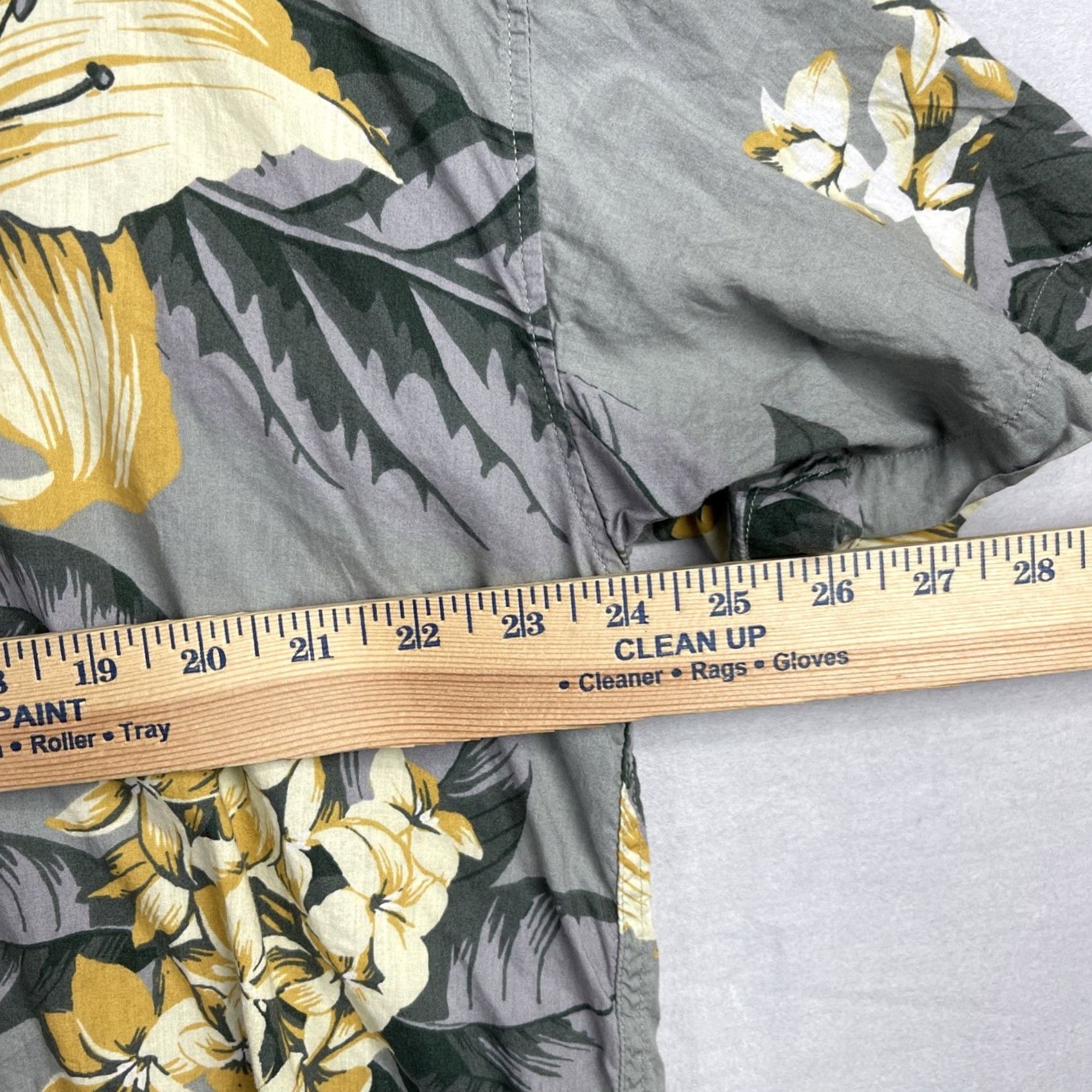 Abercrombie & Fitch Abercrombie & Fitch Shirt Mens XL Gray Button Up Floral Hawaiian Tropical Relaxed Fit Size US XL / EU 56 / 4 - 7 Thumbnail