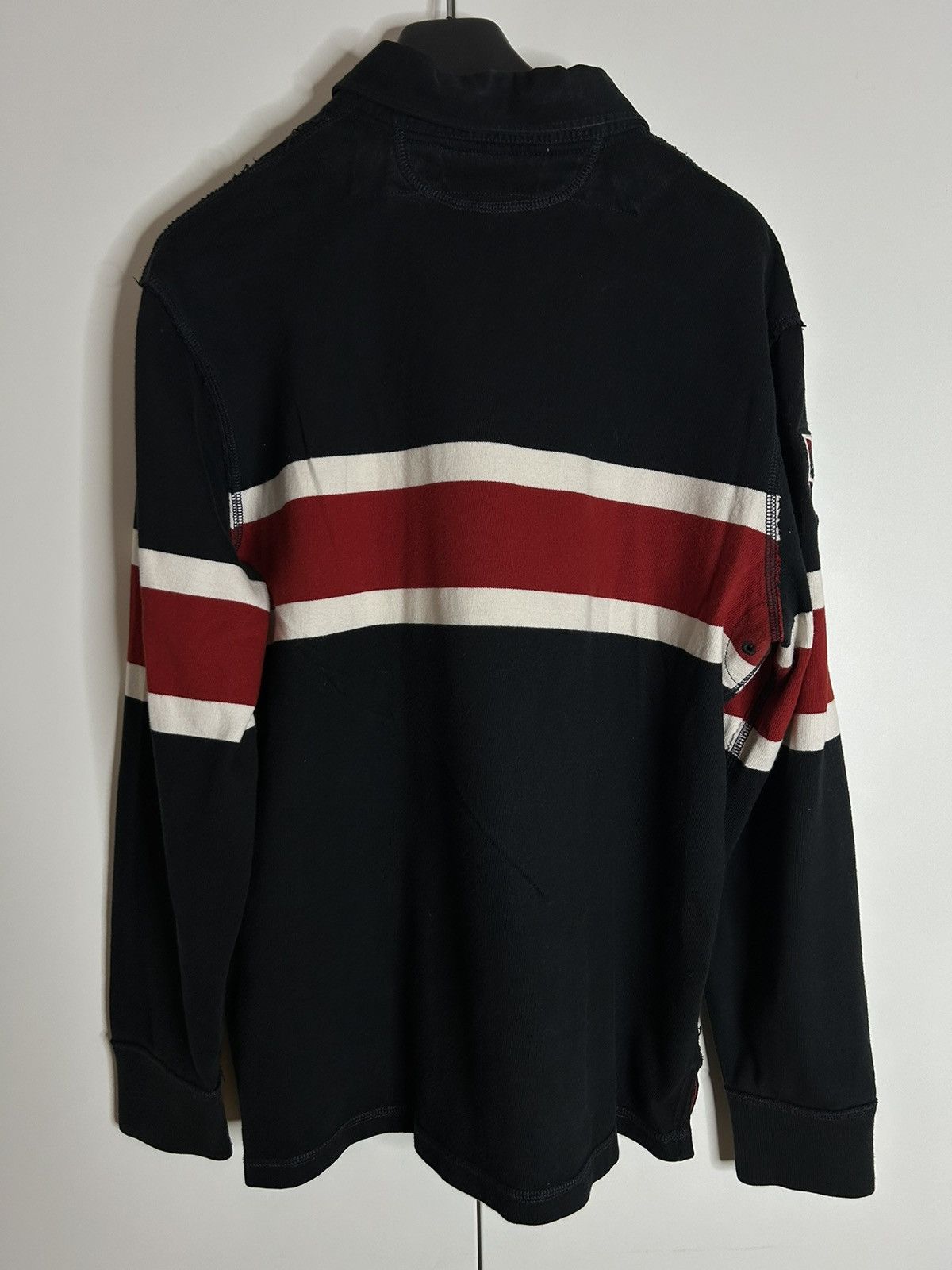 Polo Ralph Lauren × Ralph Lauren × Vintage Vintage 90s Polo Striped Boxy Rugby Polo Long Sleeve Shirt Size US L / EU 52-54 / 3 - 8 Thumbnail