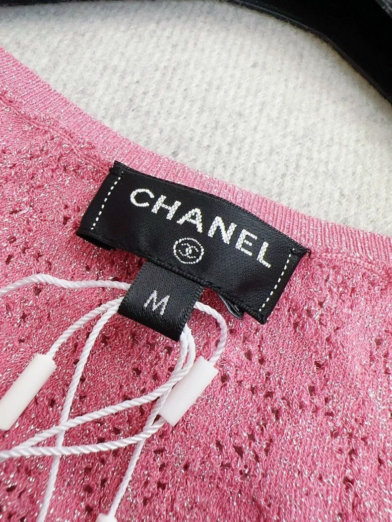 Chanel Chanel 22P Pink Cropped Hollow Tank Top Size M / US 6-8 / IT 42-44 - 5 Thumbnail