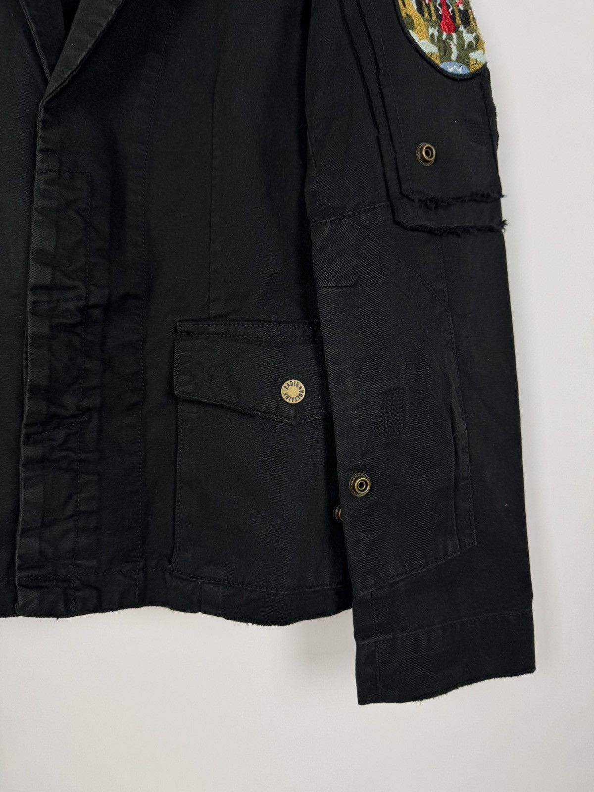 Zadig & Voltaire NWT Zadig&Voltaire Virginia Grunge Black Jacket Size XS / US 0-2 / IT 36-38 - 7 Thumbnail
