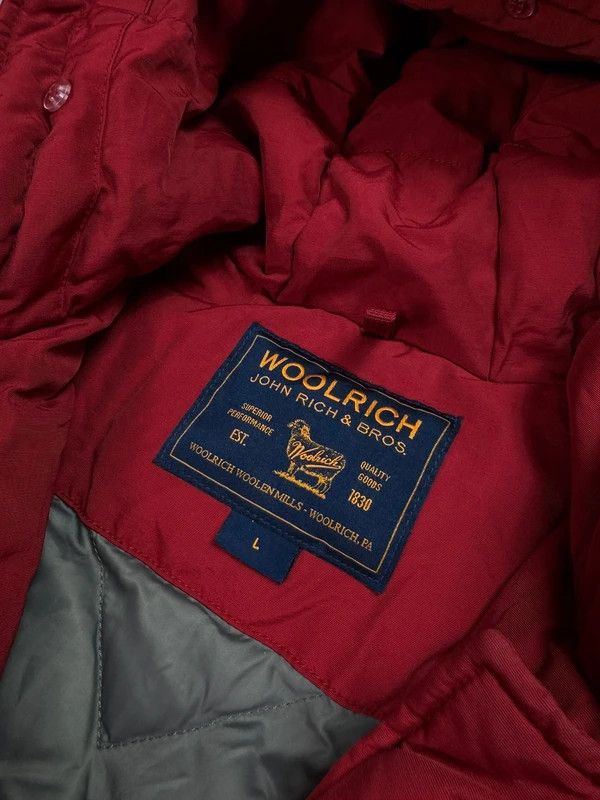 Other Woolrich red L logo winter down parka jacket Size L / US 10 / IT 46 - 5 Thumbnail
