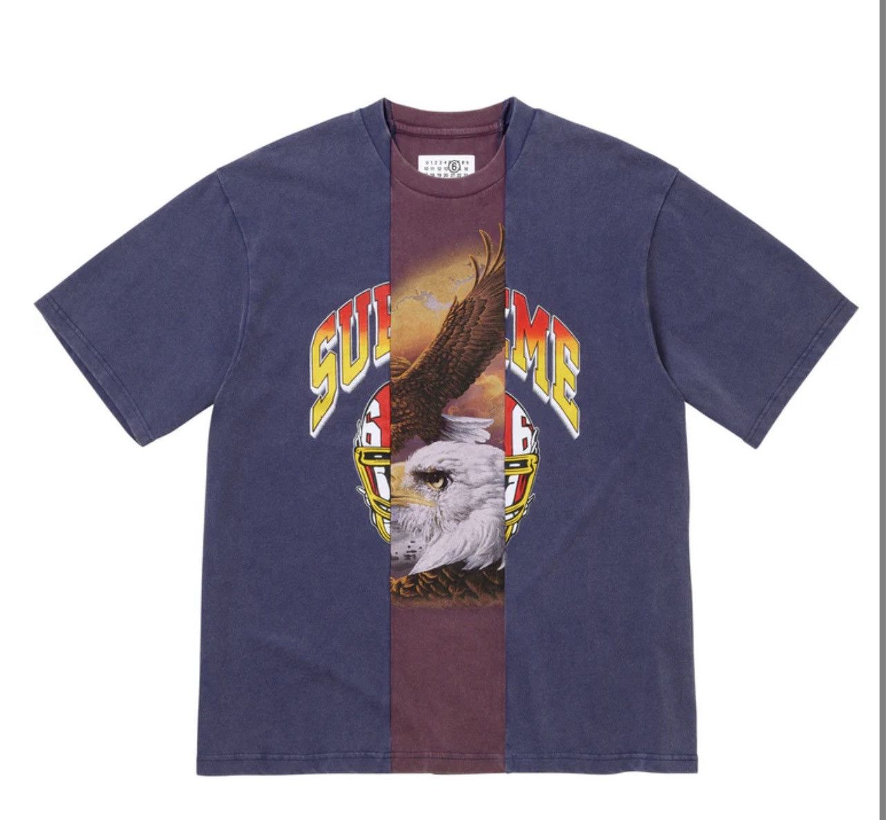Supreme Supreme mm6 split tee navy size small new PRESELL Size US S / EU 44-46 / 1 - 1 Thumbnail
