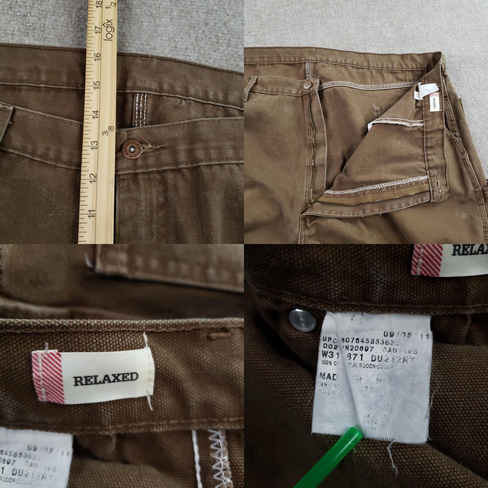 Dickies Dickies Pants Mens 44 Brown Relaxed Fit Carpenter Workwear Cotton 44x32 Size US 44 / EU 60 - 8 Thumbnail