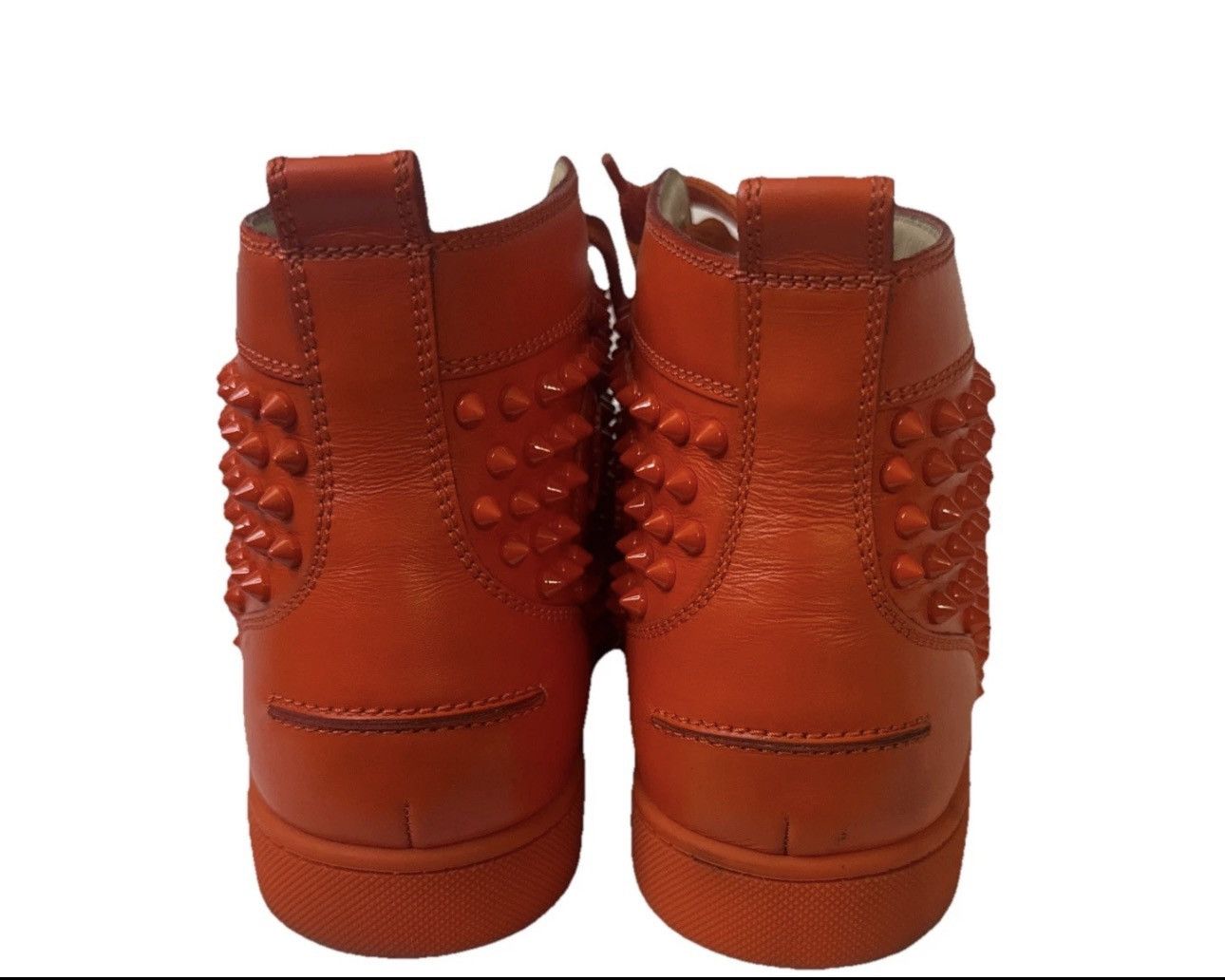 Christian Louboutin Christian Louboutin LV Flat Spikes Red Leather High Top Size US 10 / EU 43 - 5 Thumbnail