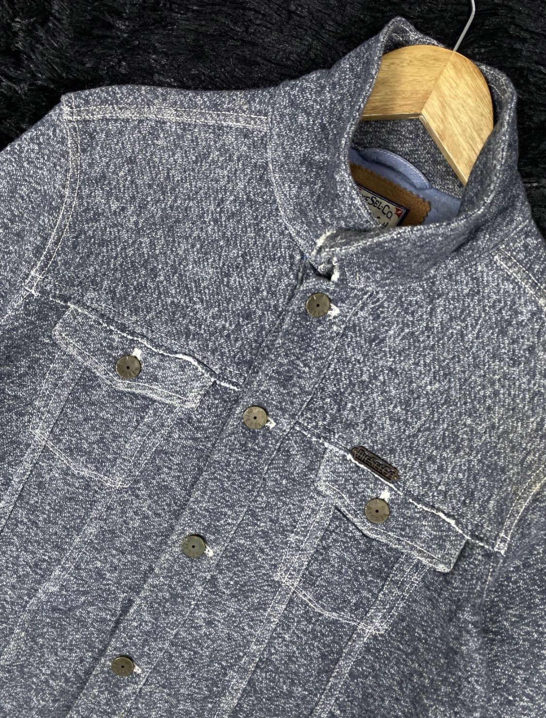 Diesel Vintage Diesel - Co Button Chambray Shirt Jacket K0125 Size US M / EU 48-50 / 2 - 2 Thumbnail