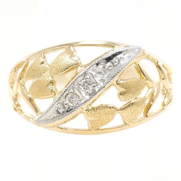 K18、Pt850 ring Other PT850 Platinum K18 Yellow Gold Diamond Ring Metal Ring in