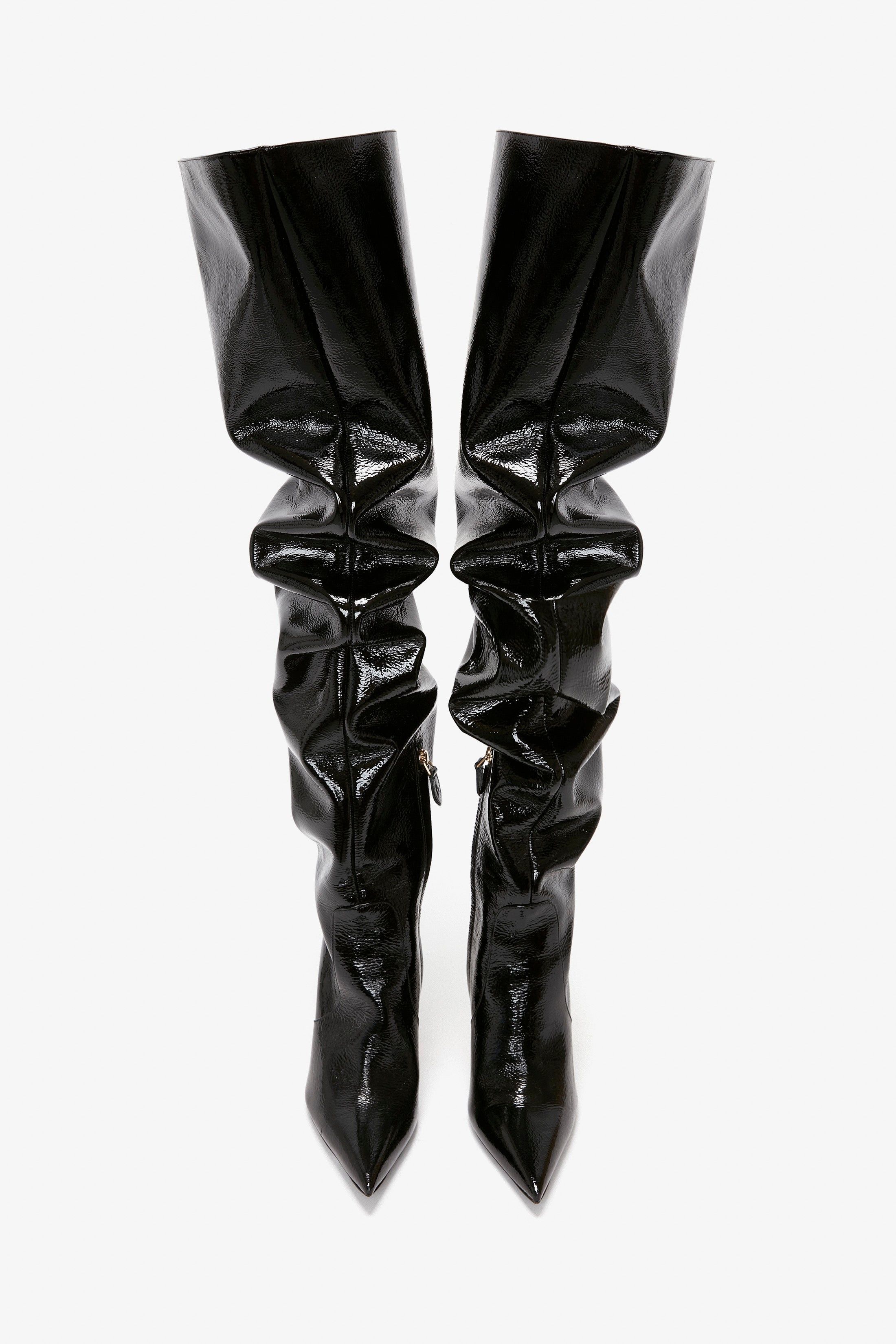 Victoria Beckham o1mle0525 Over The Knee Boots in Black Size US 8 / IT 38 - 3 Thumbnail