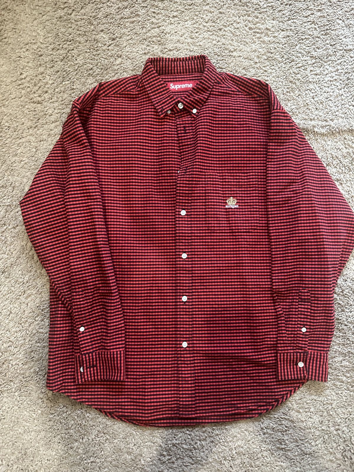 Supreme Supreme Flannel 24 Red Squared Size US M / EU 48-50 / 2 - 1 Thumbnail