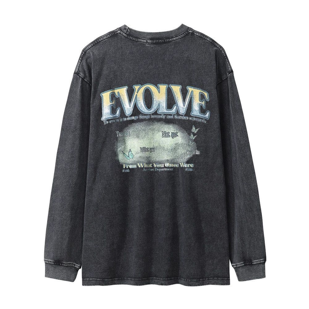 Vintage Men's distressed washed dog print long-sleeved T-shirt Size US M / EU 48-50 / 2 - 2 Thumbnail