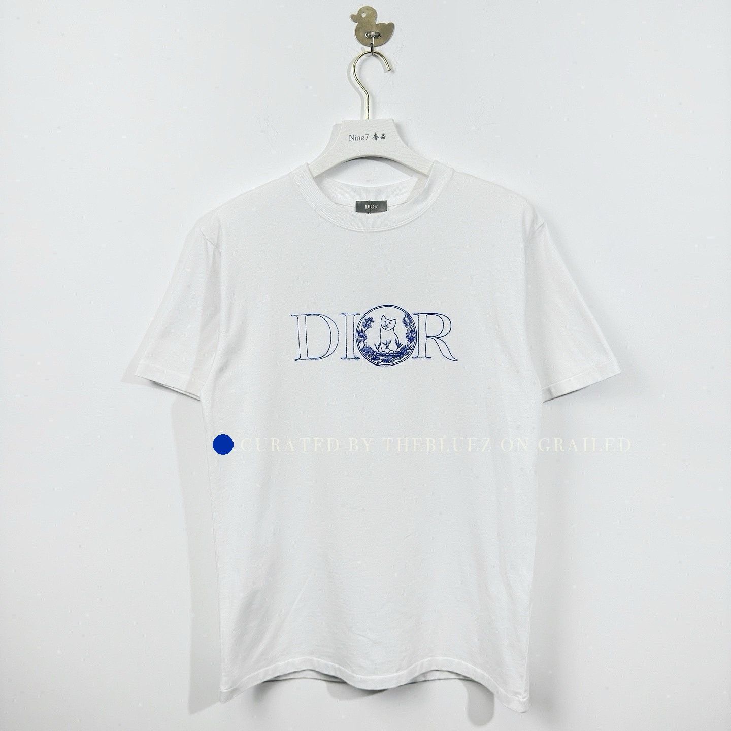 Dior Cat Logo T-Shirt in White Size L Size US L / EU 52-54 / 3 - 1 Thumbnail