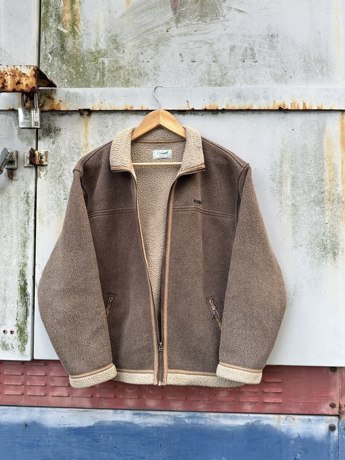 Vintage 👹Vintage Crocodile Classic Brown Fleece Lined Jacket Size US M / EU 48-50 / 2 - 1 Thumbnail