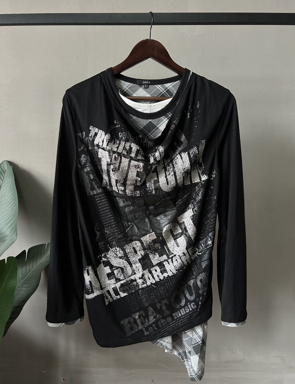 Japanese Brand Punk Dope.H Full Print Long Shirt Size US L / EU 52-54 / 3 - 3 Thumbnail