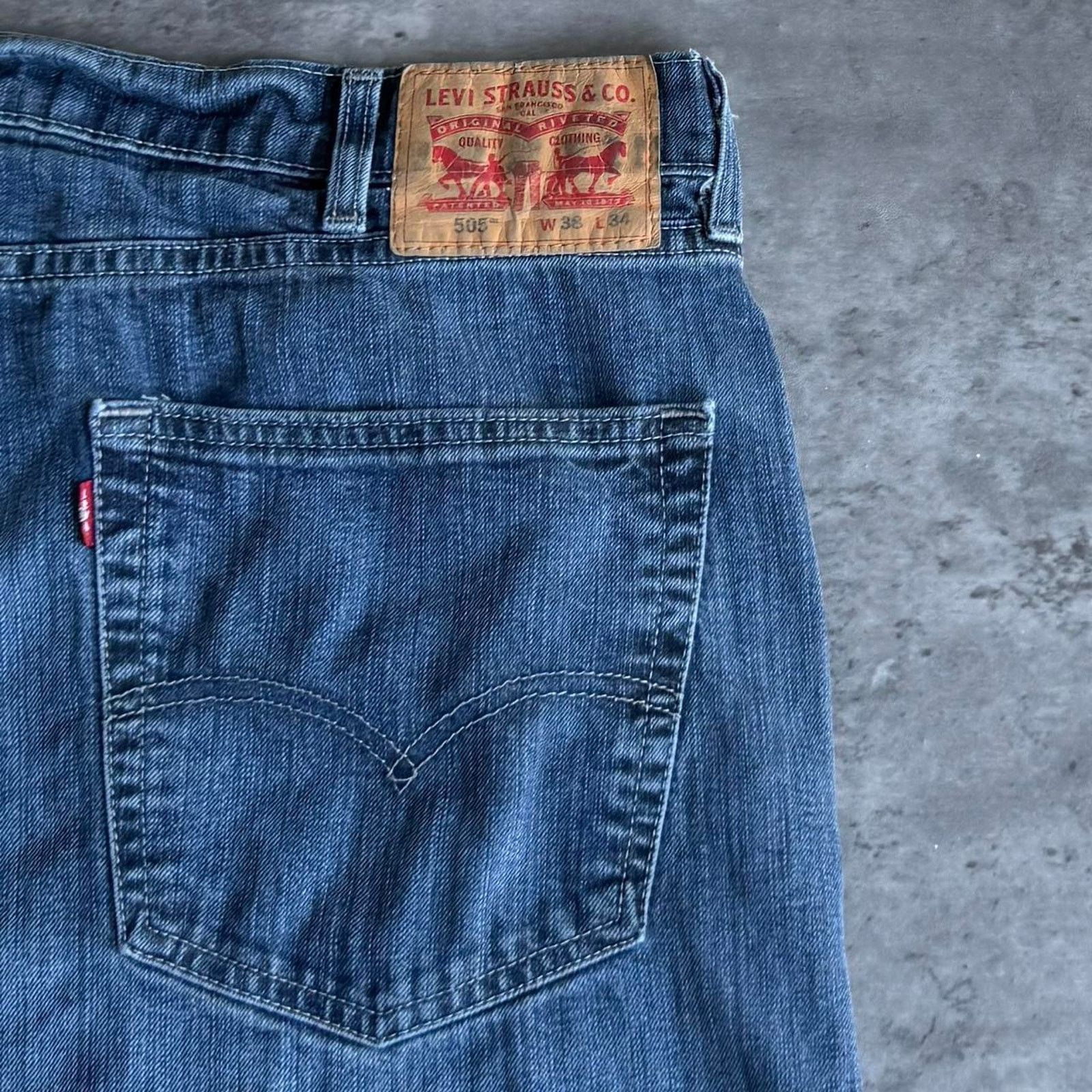 Levi's × Levi's Vintage Clothing × Vintage Levi's Jeans 505 Skater Grunge Essential Unique Crazy Denim Size US 38 / EU 54 - 3 Thumbnail