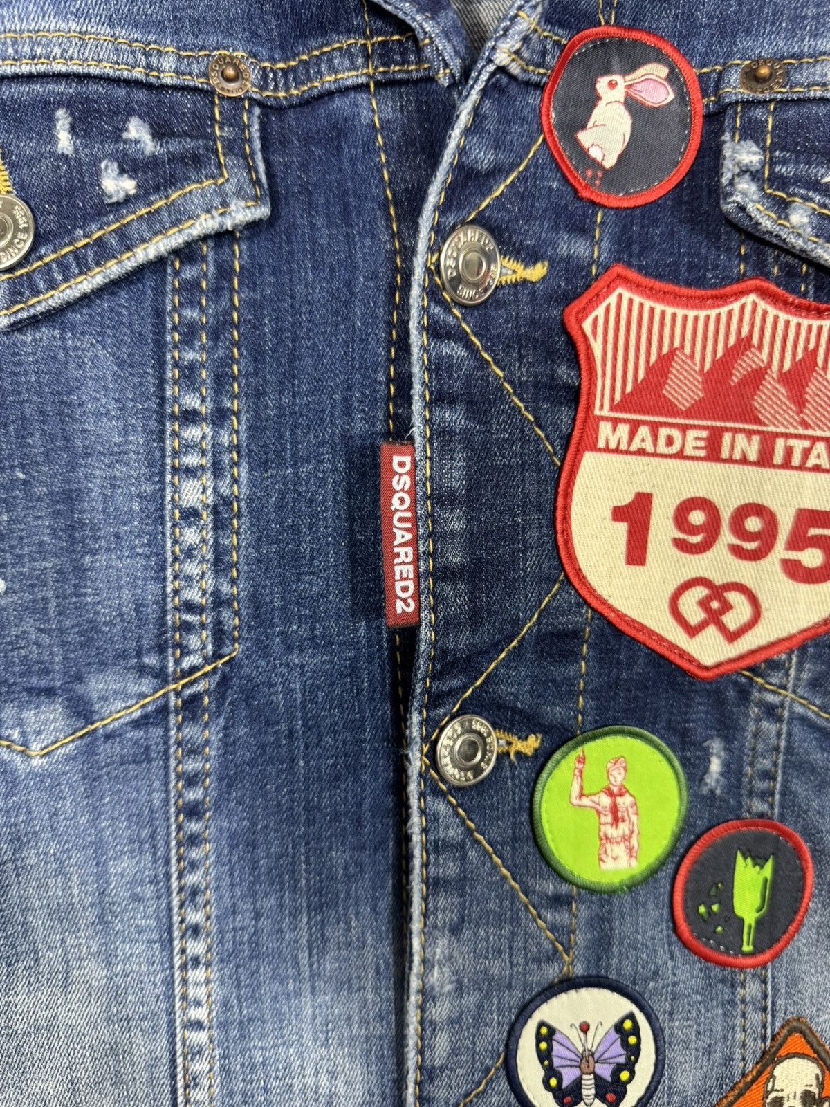 Dsquared2 Dsquared2 denim jacket with patches Size US L / EU 52-54 / 3 - 6 Thumbnail