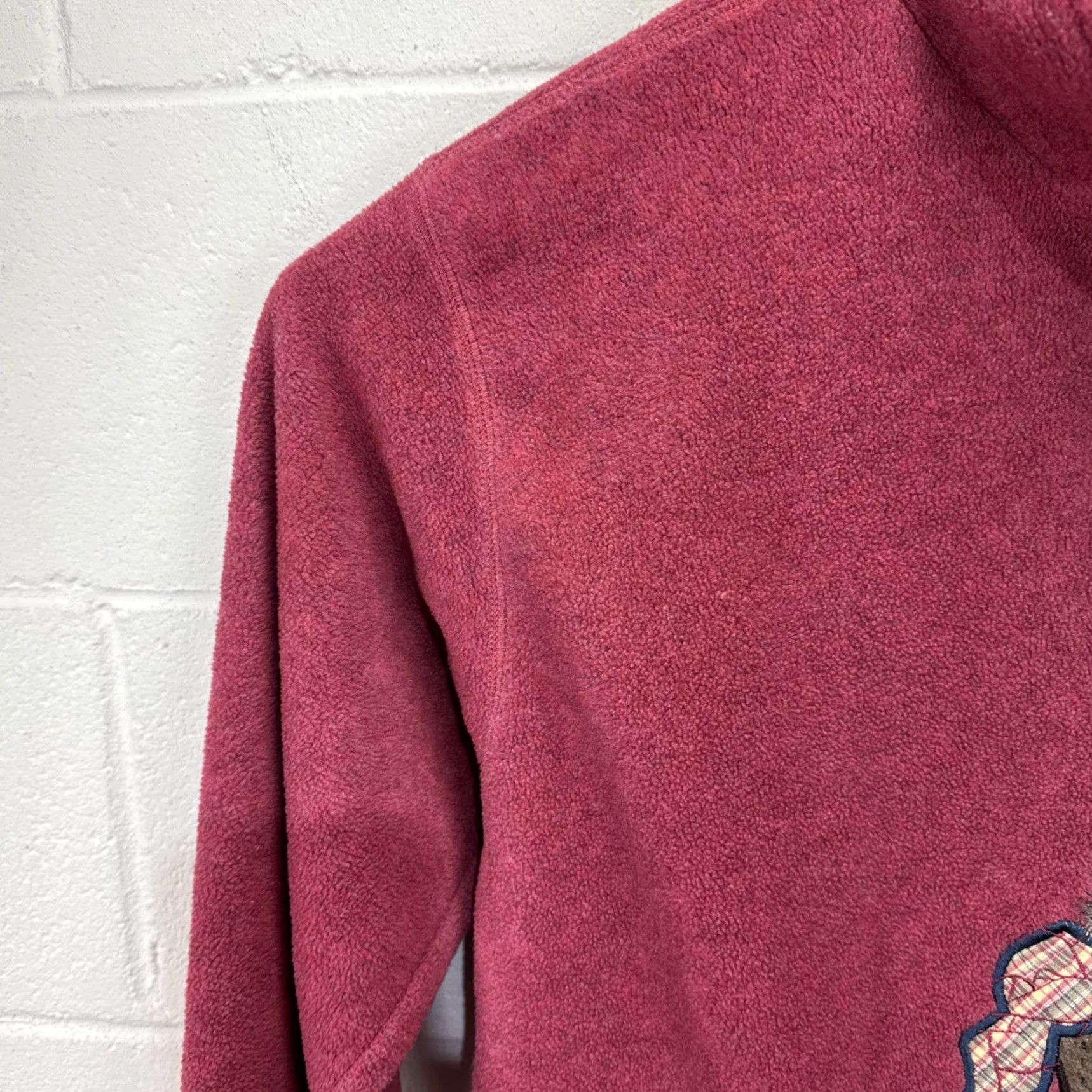 Northern Reflections VINTAGE Northern Reflections 1/4 Zip Pullover Fleece Sweater Womens M Maroon Arts & Crafts 1990s Cat Embroidered Size M / US 6-8 / IT 42-44 - 5 Thumbnail