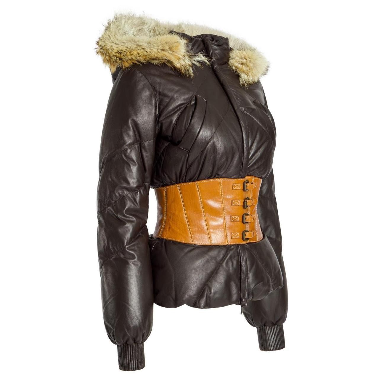 Alexander McQueen LEATHER PUFFER JACKET Size M / US 6-8 / IT 42-44 - 2 Thumbnail