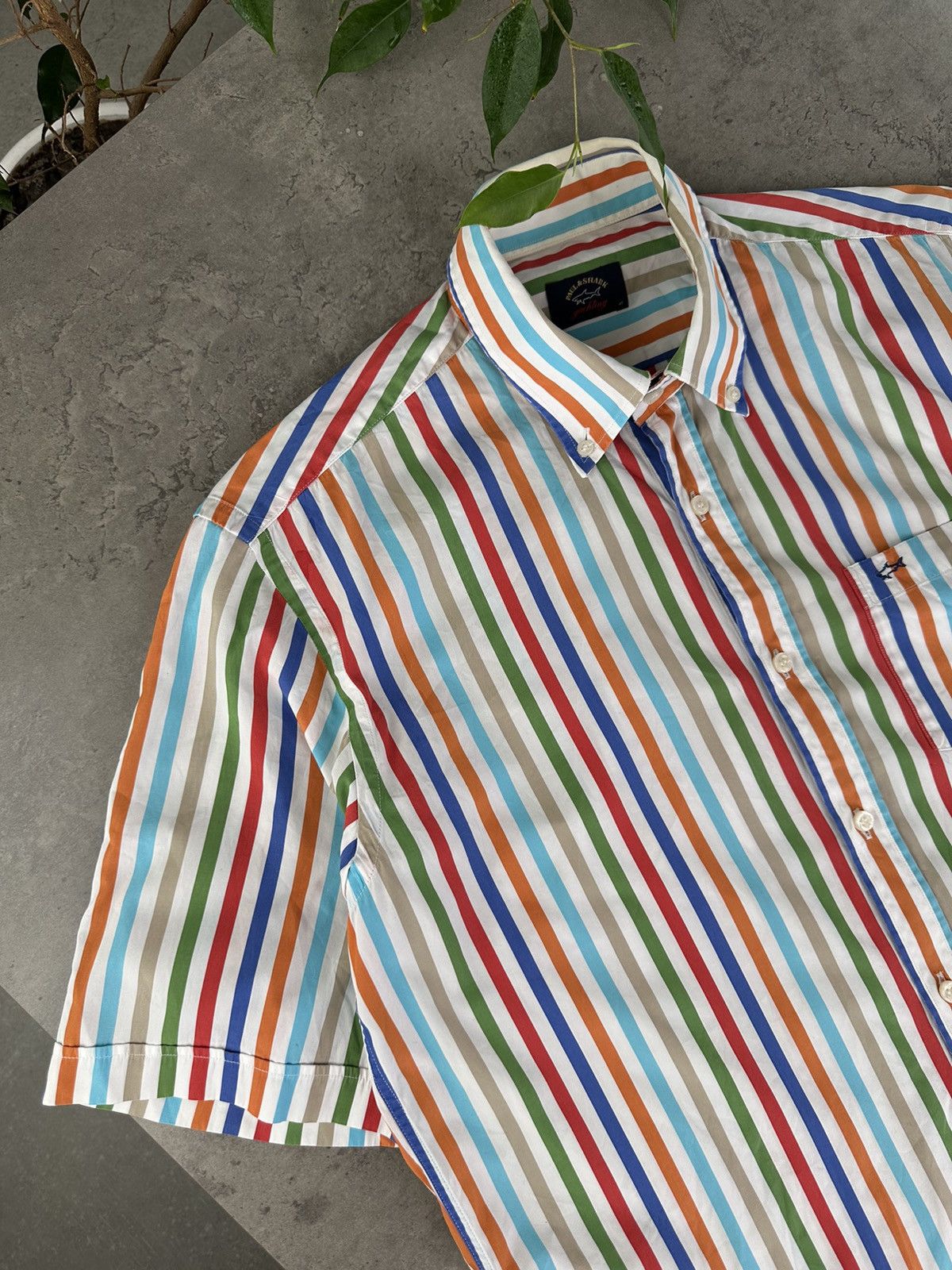 Paul & Shark Paul & Shark Stripped Shirt Short Sleeve Size US L / EU 52-54 / 3 - 4 Thumbnail