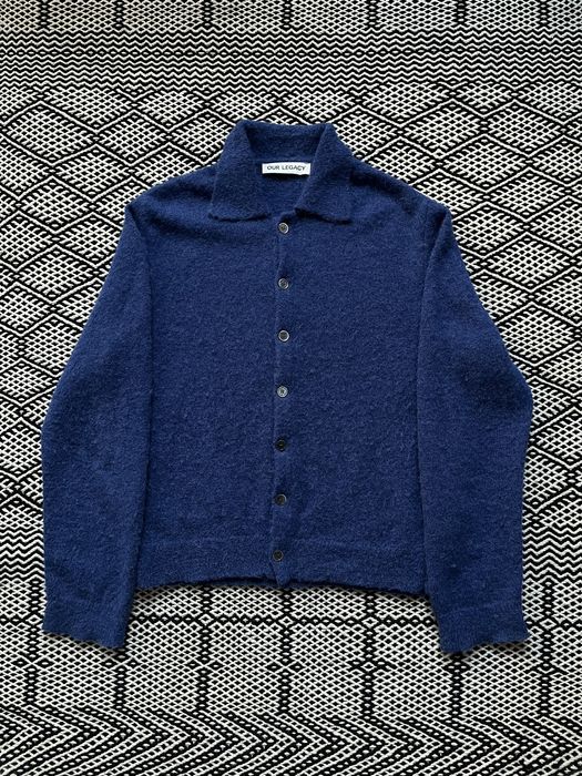 Our Legacy Evening Polo Royal Blue Fuzzy Alpaca 44 | Grailed