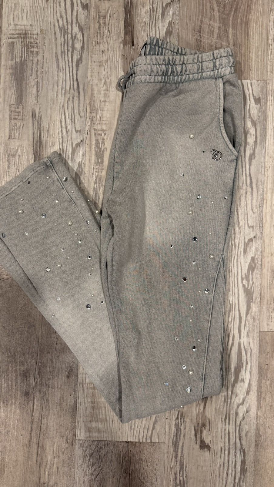 Other Custom Stacked Pearl and Diamond Pants. Size US 32 / EU 48 - 1 Thumbnail