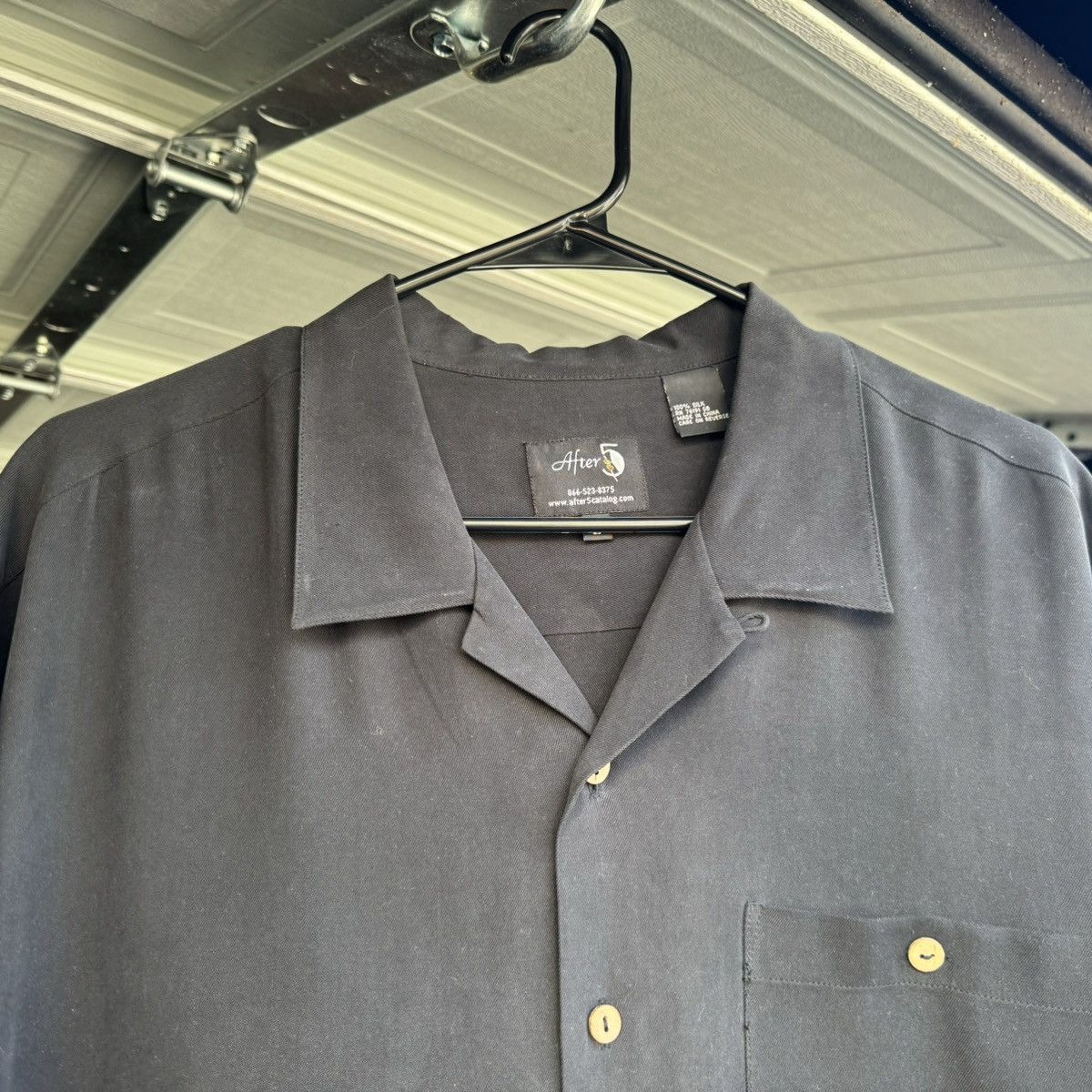 Vintage 90s Silk Vintage Camp Collar bowling Shirt Loop Embroider Size US L / EU 52-54 / 3 - 8 Thumbnail