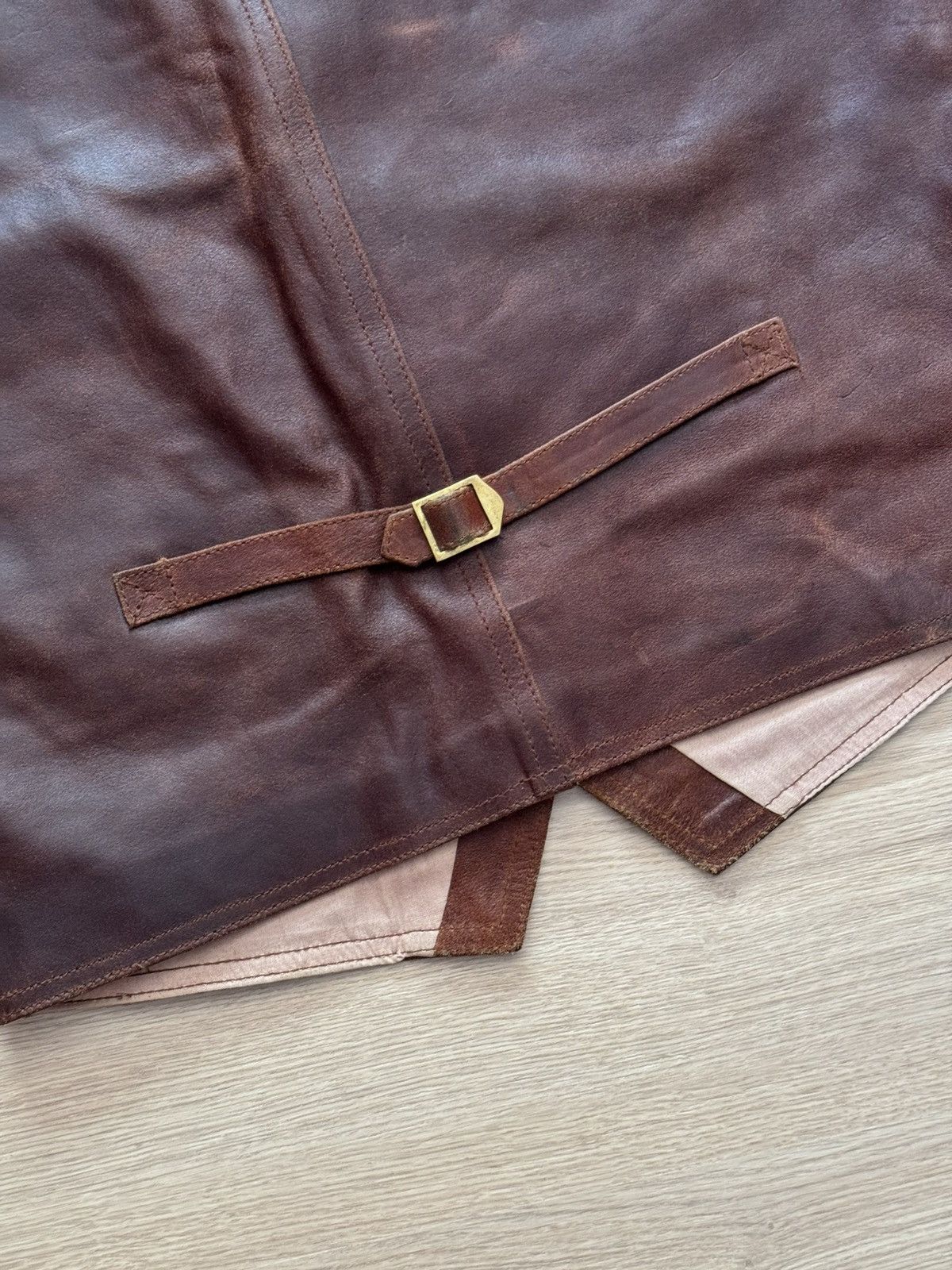 Genuine Leather Vintage 90’s Let’s Move Driver Jeans Leather Western Vest Size US M / EU 48-50 / 2 - 6 Thumbnail