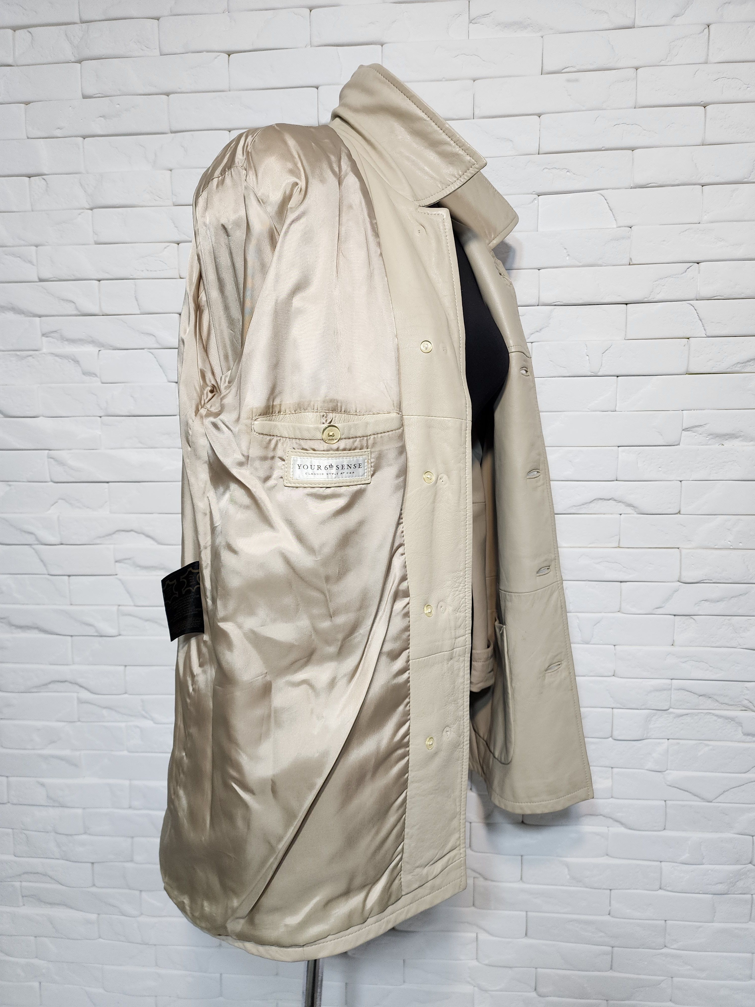 Genuine Leather Beige Leather Jacket: Women's Genuine Leather Blazer Size XL / US 12-14 / IT 48-50 - 9 Thumbnail