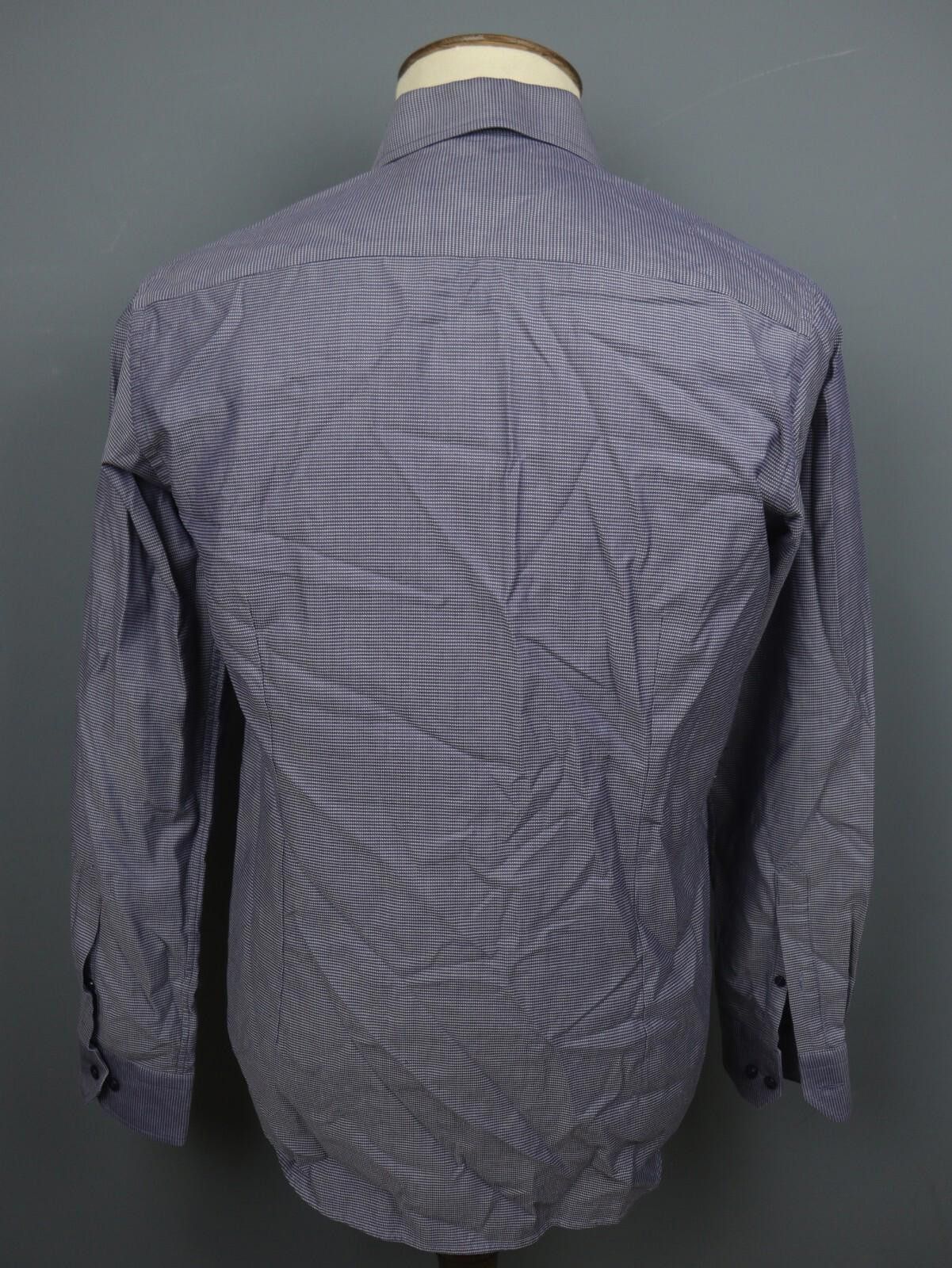 Eton Eton Black 100% Cotton Collared Button Up Dress Shirt Size M Size 38R - 11 Thumbnail