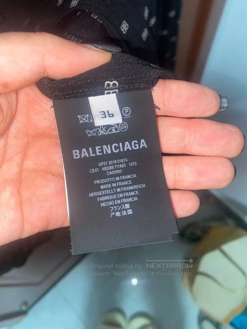 Balenciaga Balenciaga Black Printed Shirt Size 36. Size US L / EU 52-54 / 3 - 2 Thumbnail