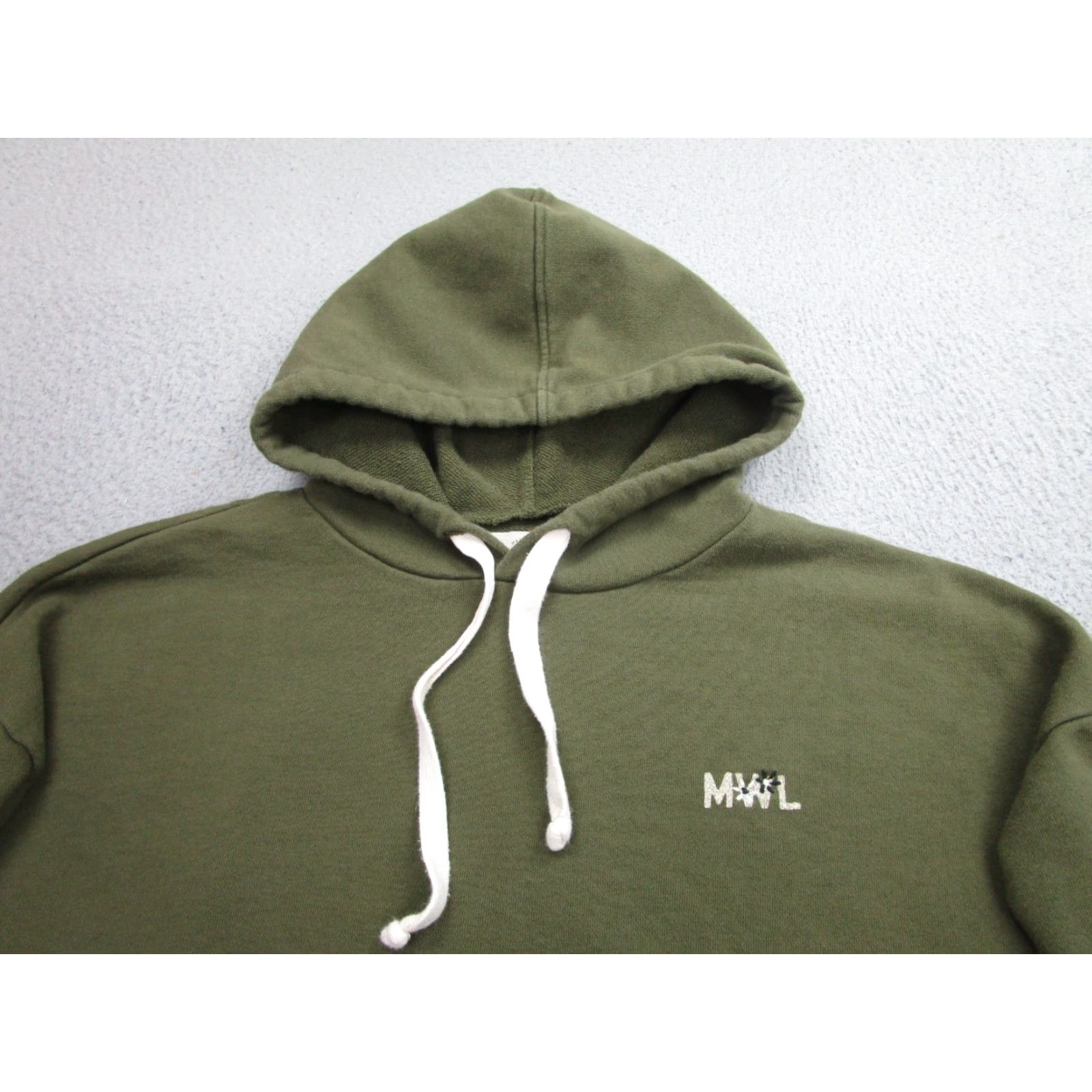 Madewell Madewell Hoodie Womens Large Green Olive Embroidered MWL Pullover Athleisure Loungewear Size L / US 10 / IT 46 - 2 Thumbnail