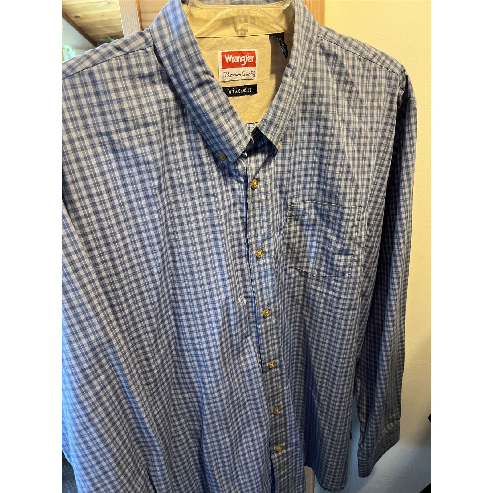 Wrangler Wrangler Premium Shirt Men’s 3XL Gray LS Check Western Shirt Size US XXL / EU 58 / 5 - 11 Thumbnail