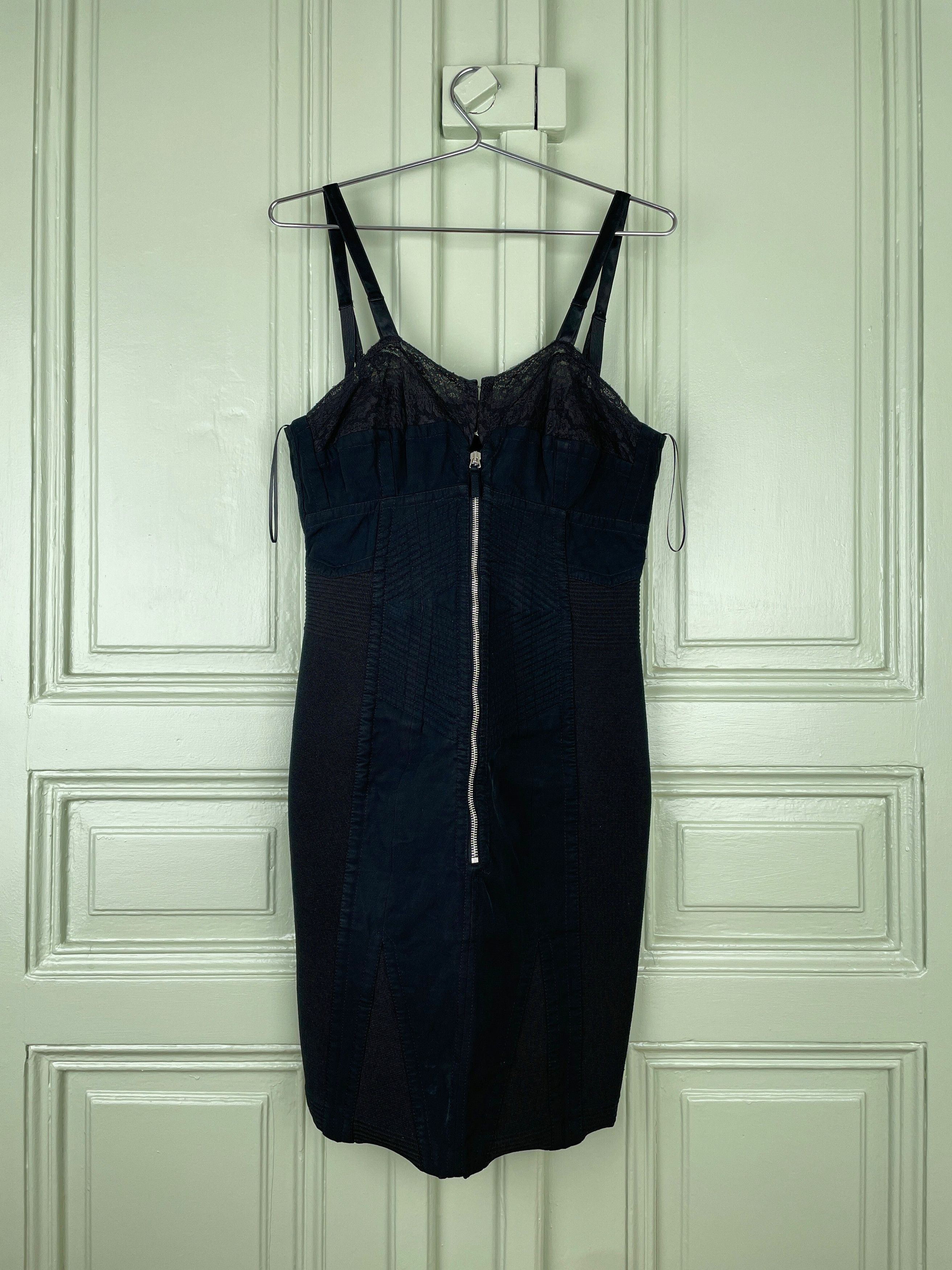 Jean Paul Gaultier 90s `Madonna´ Corset Lace Mini Dress Size M / US 6-8 / IT 42-44 - 1 Thumbnail