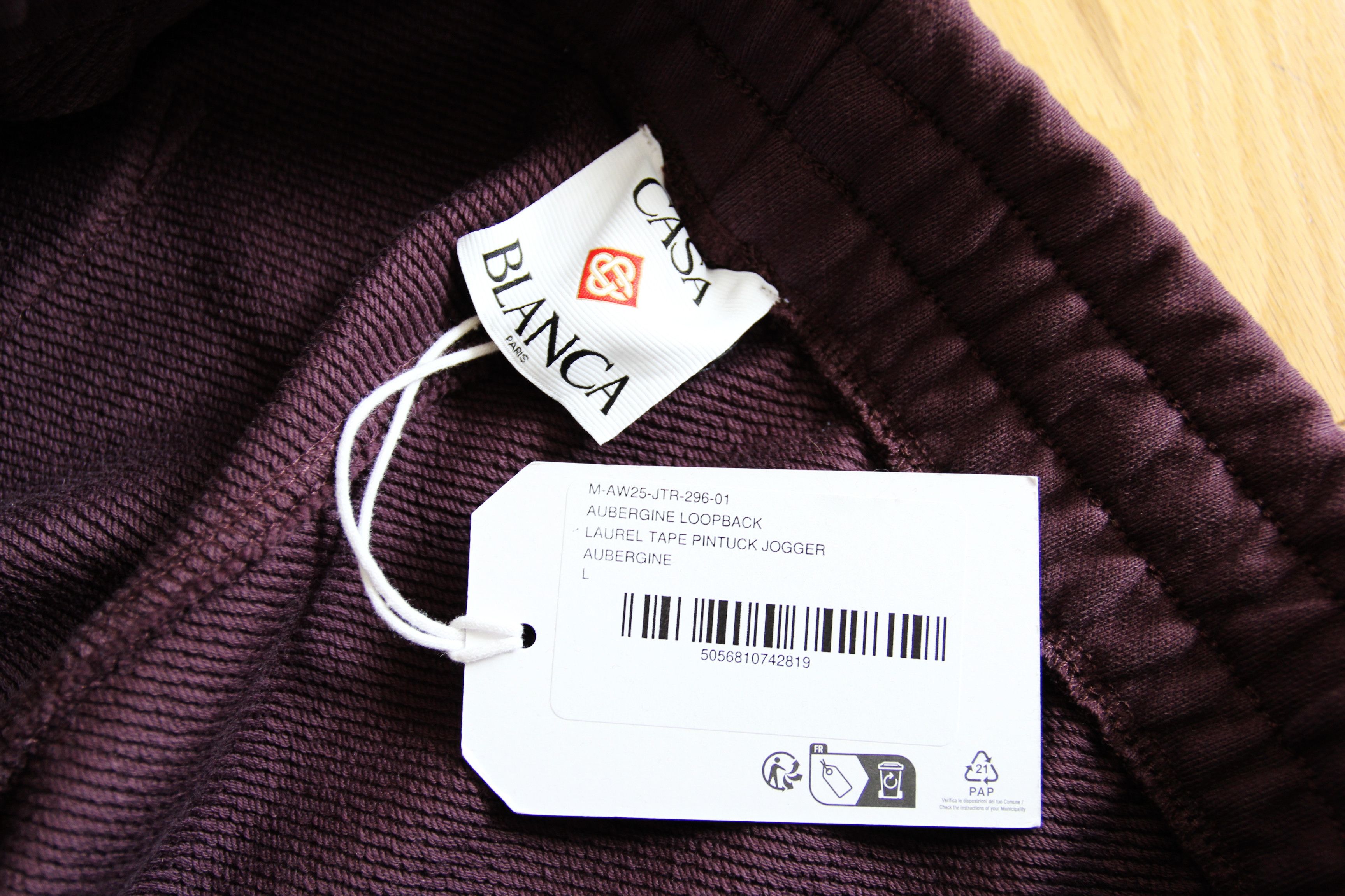 Casablanca BNWT AW25 CASABLANCA LAUREL TAPE PINTUCK JOGGER SWEATPANTS L Size US 34 / EU 50 - 8 Thumbnail