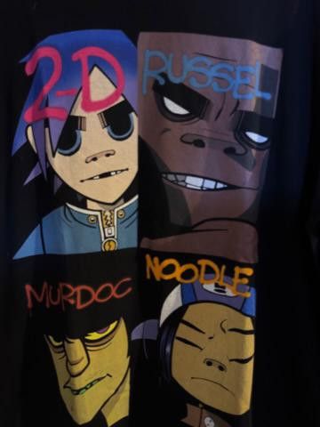 Band Tees Y2K GORILLAZ LONGSLEEVE HUMANS ART ALBUM Size US XL / EU 56 / 4 - 2 Thumbnail