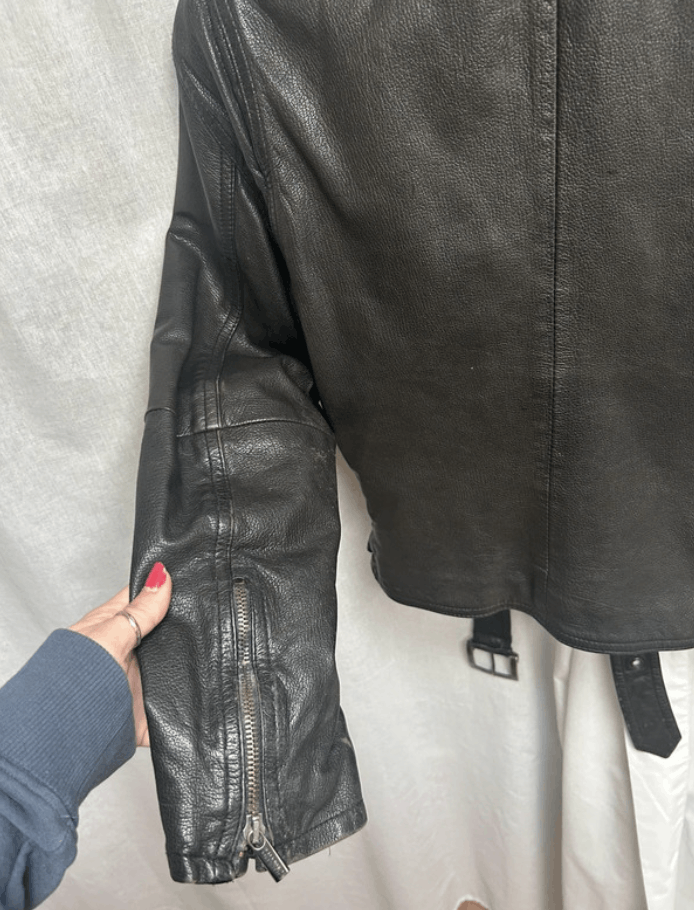 Jean Paul Gaultier × Leather Jean Paul Gaultier Jacket Leather Biker Crop Coat EX0083 Size XL / US 12-14 / IT 48-50 - 2 Thumbnail