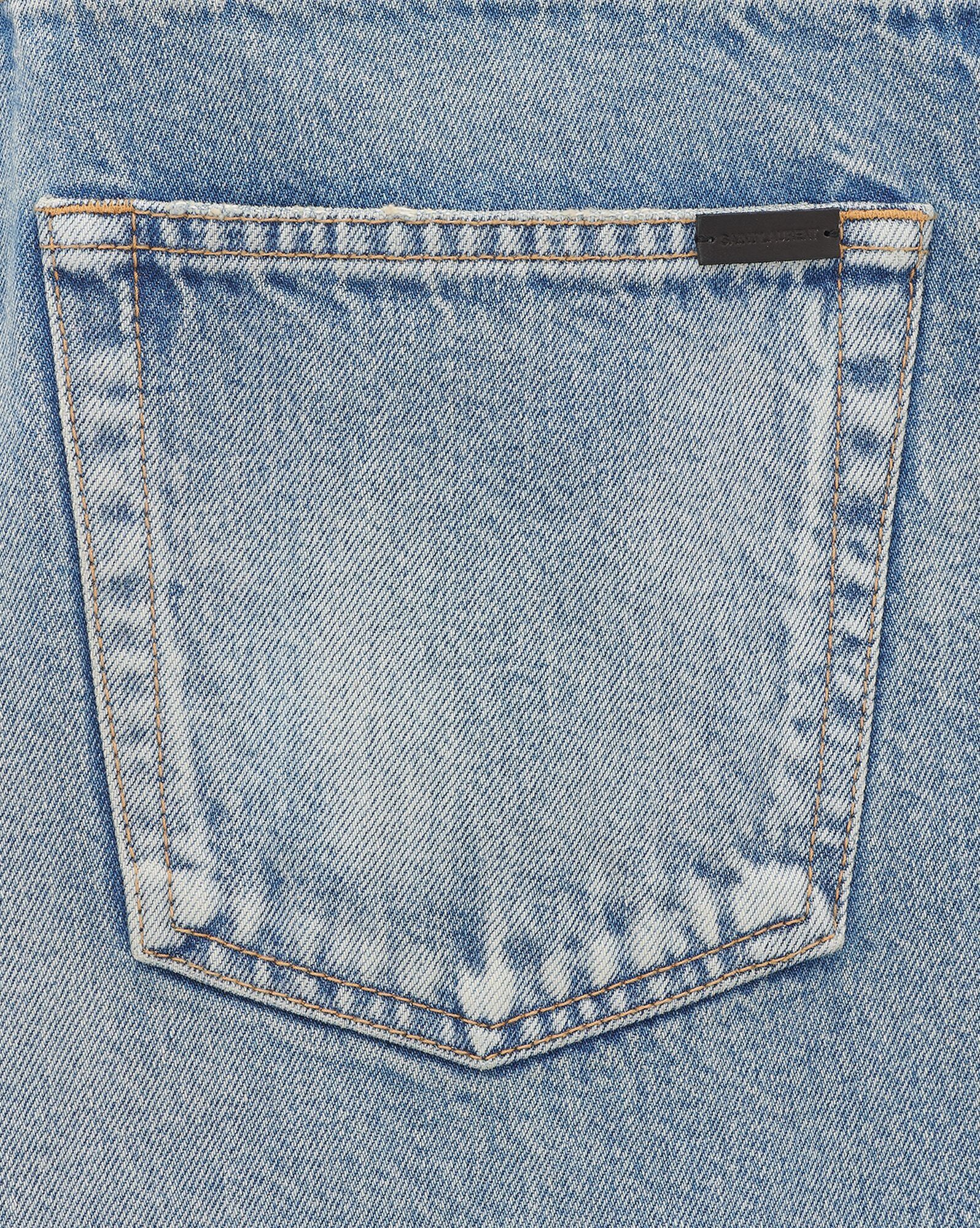 Saint Laurent Paris o1s1wg110125 751031 Cropped Jeans in Sunny Denim Sky Blue Size US 34 / EU 50 - 4 Thumbnail