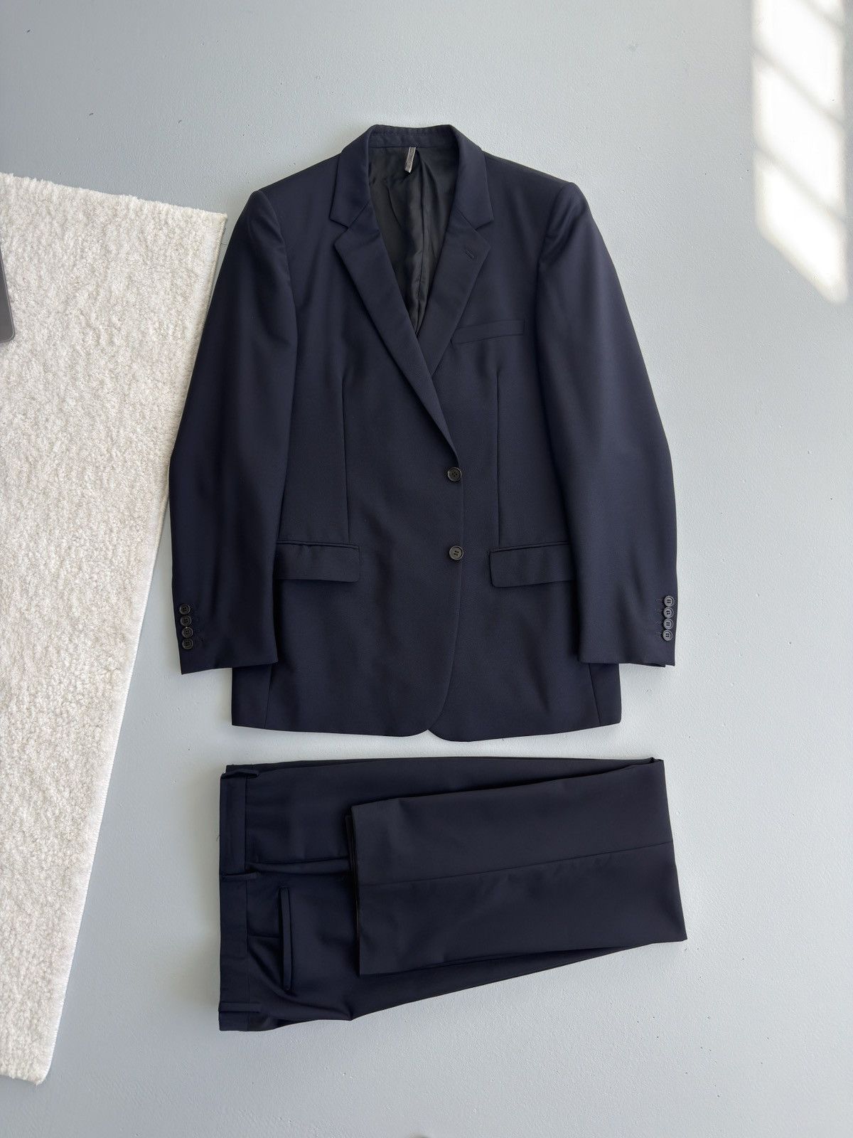 Dior × Hedi Slimane Dior Homme Navy Suit Navigate Hedi Slimane Size 44R - 4 Thumbnail
