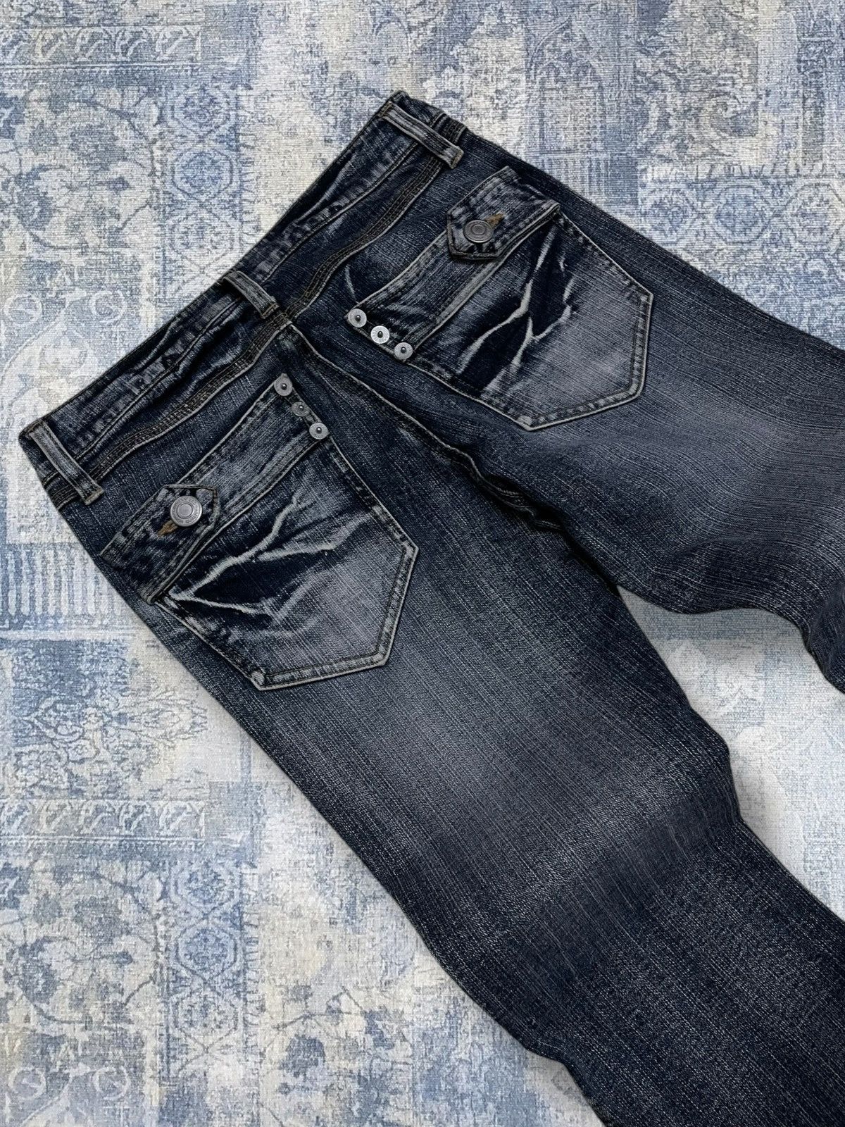 Japanese Brand Vintage 1990s Japan Designer Daily Topic Hot Flared Denim Size US 28 / EU 44 - 14 Thumbnail