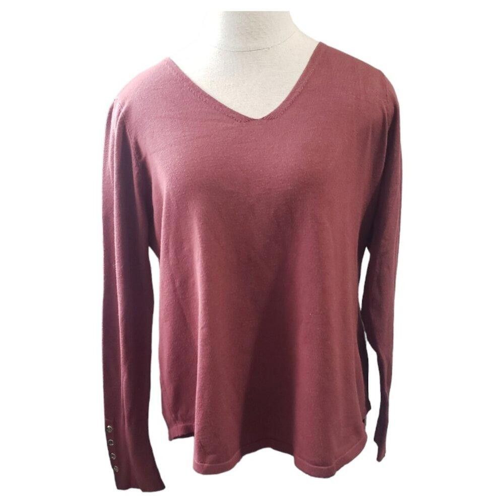 Chicos CT1779 Chico's Brown Long Sleeve Light Weight Sweater M Size M / US 6-8 / IT 42-44 - 1 Thumbnail