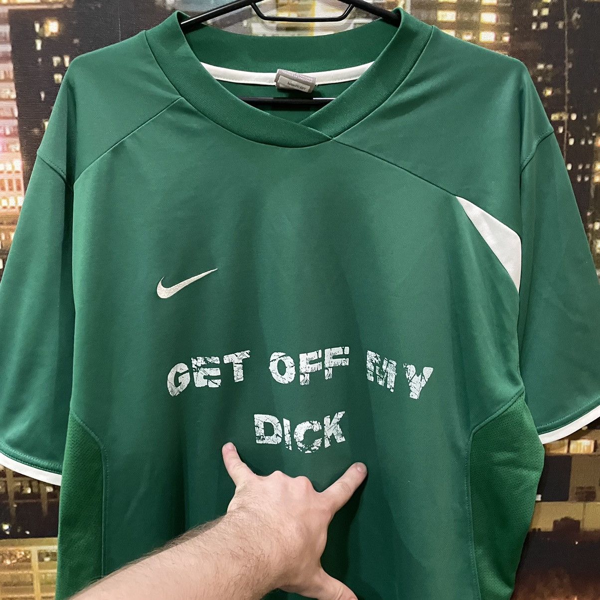 Nike NIKE T SHIRT HUMOR GET OFF MY DICK PENIS SEX PORNSTAR 90s Size US XL / EU 56 / 4 - 2 Thumbnail
