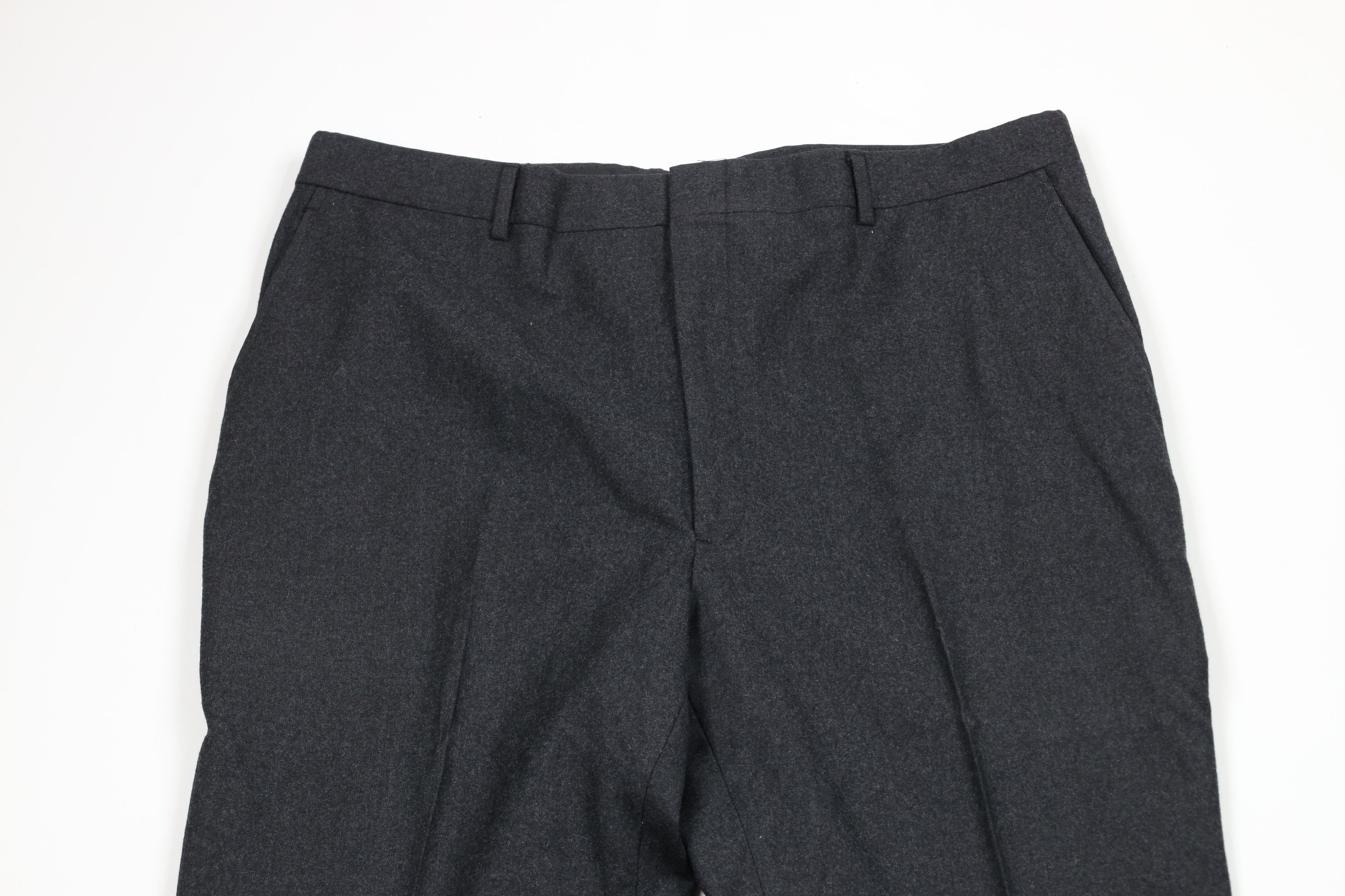 Saks Fifth Avenue × Vintage Vintage 70s Saks Fifth Avenue Wide Leg Pants Charcoal USA Size US 38 / EU 54 - 2 Thumbnail